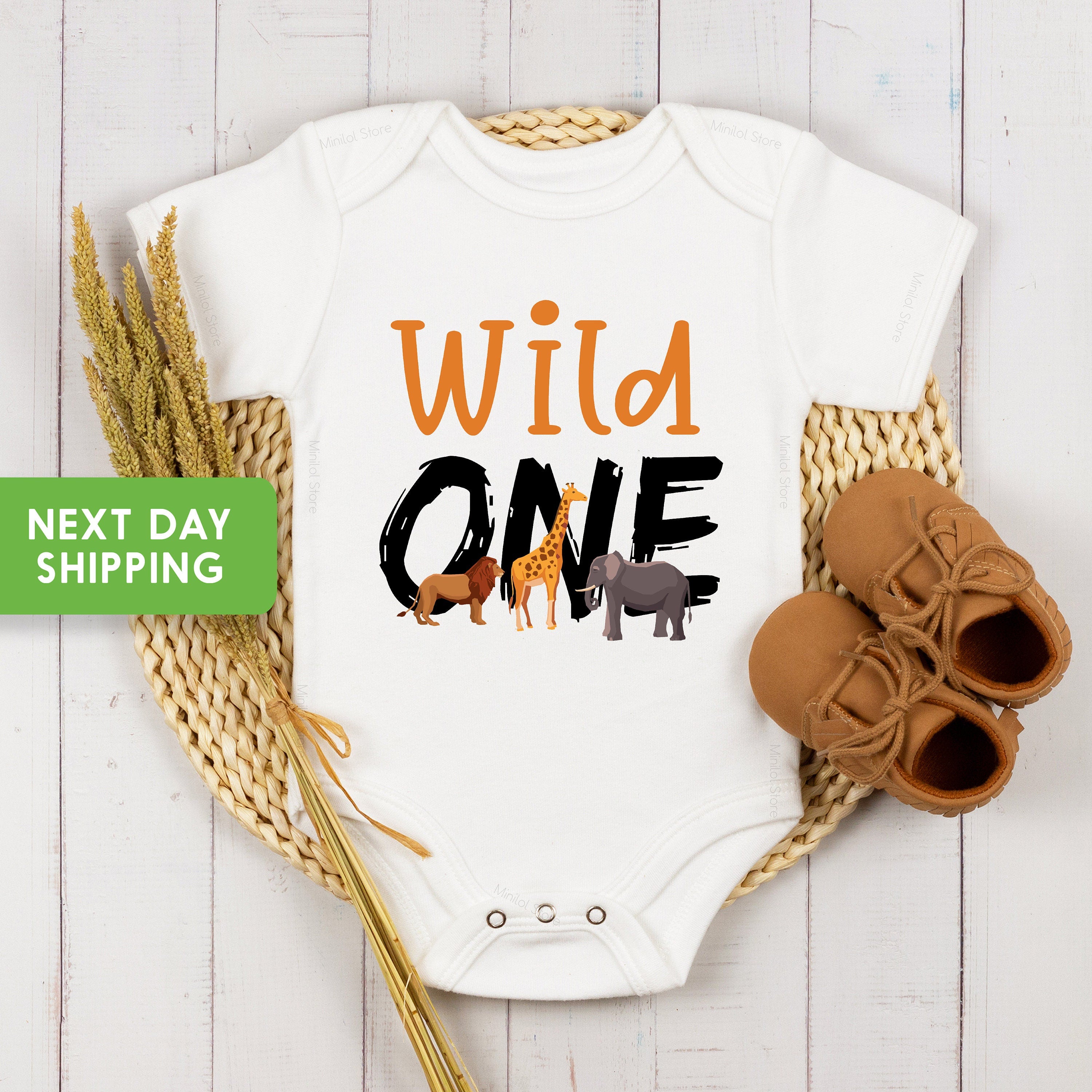 First Birthday Boy OnesieĀ® Wild One OnesieĀ®, Zoo Birthday Shirt, One Shirt, First Birthday Party Shirt, Zoo Animal Birthday Party Shirt