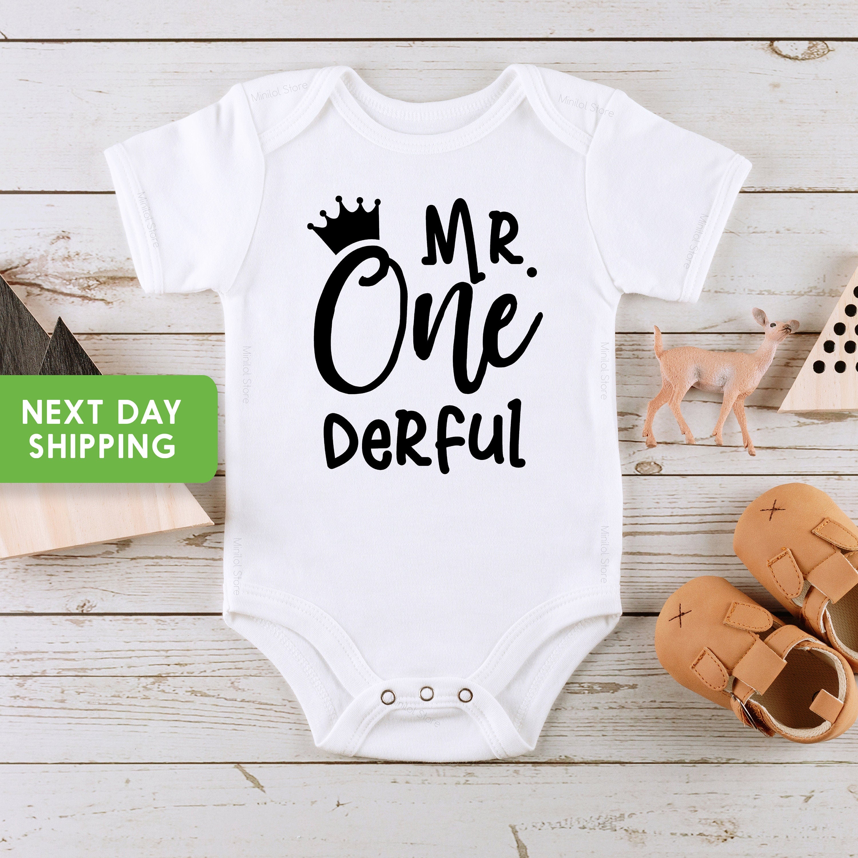 Mr Onederful Birthday OnesieĀ® 1st Birthday Boy Outfit, First Birthday Boy Shirt, Mr Onederful Birthday Bodysuit, Birthday Gift