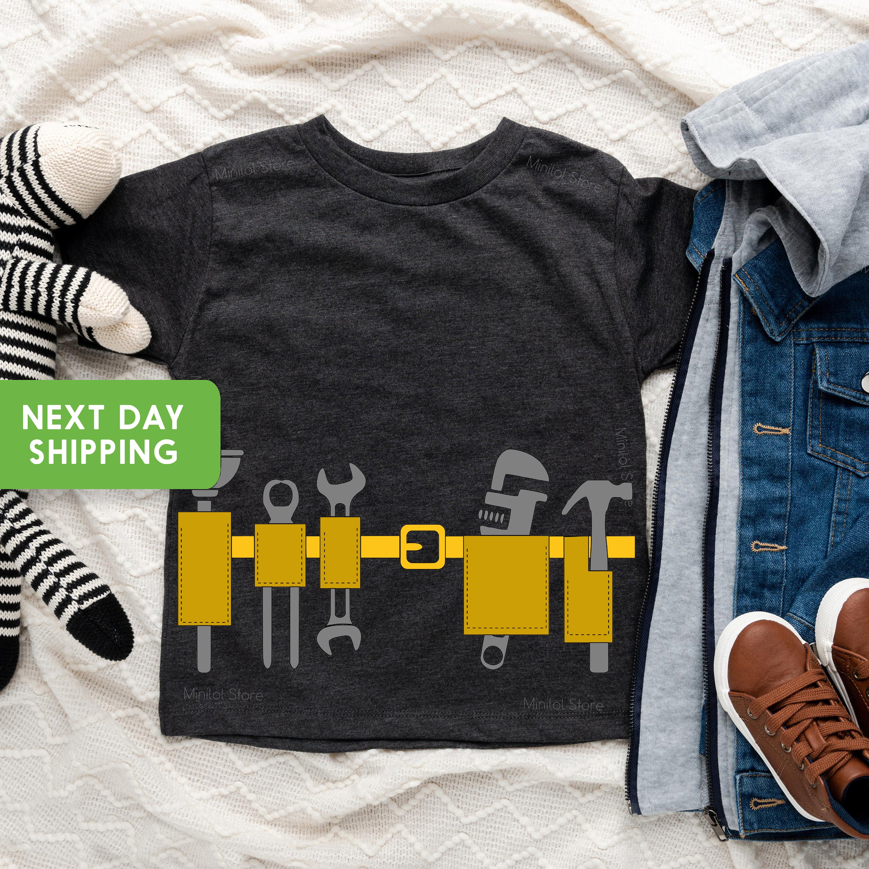 Tool Belt Shirt, Tool Belt, Kids Carpenter, Kids Construction Worker, Future Carpenter, Construction Dad, Baby Announcement, Tool Belt Kids