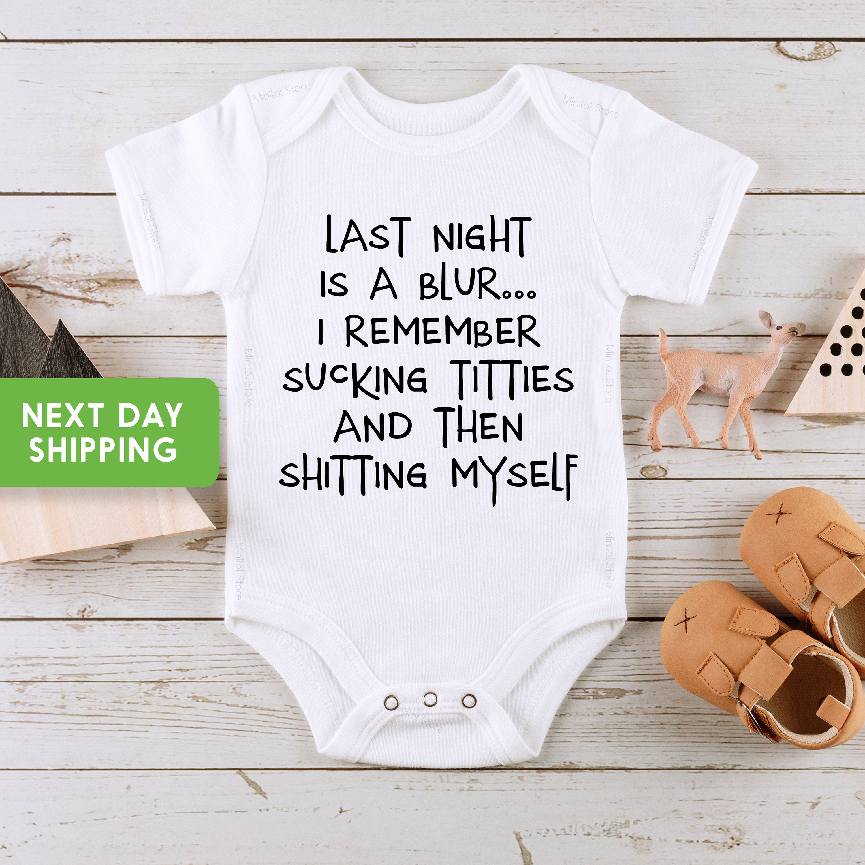 Funny Baby Onesie® Last Night Is A Blur Onesie® Funny Newborn Onesie® Baby Shower Gift