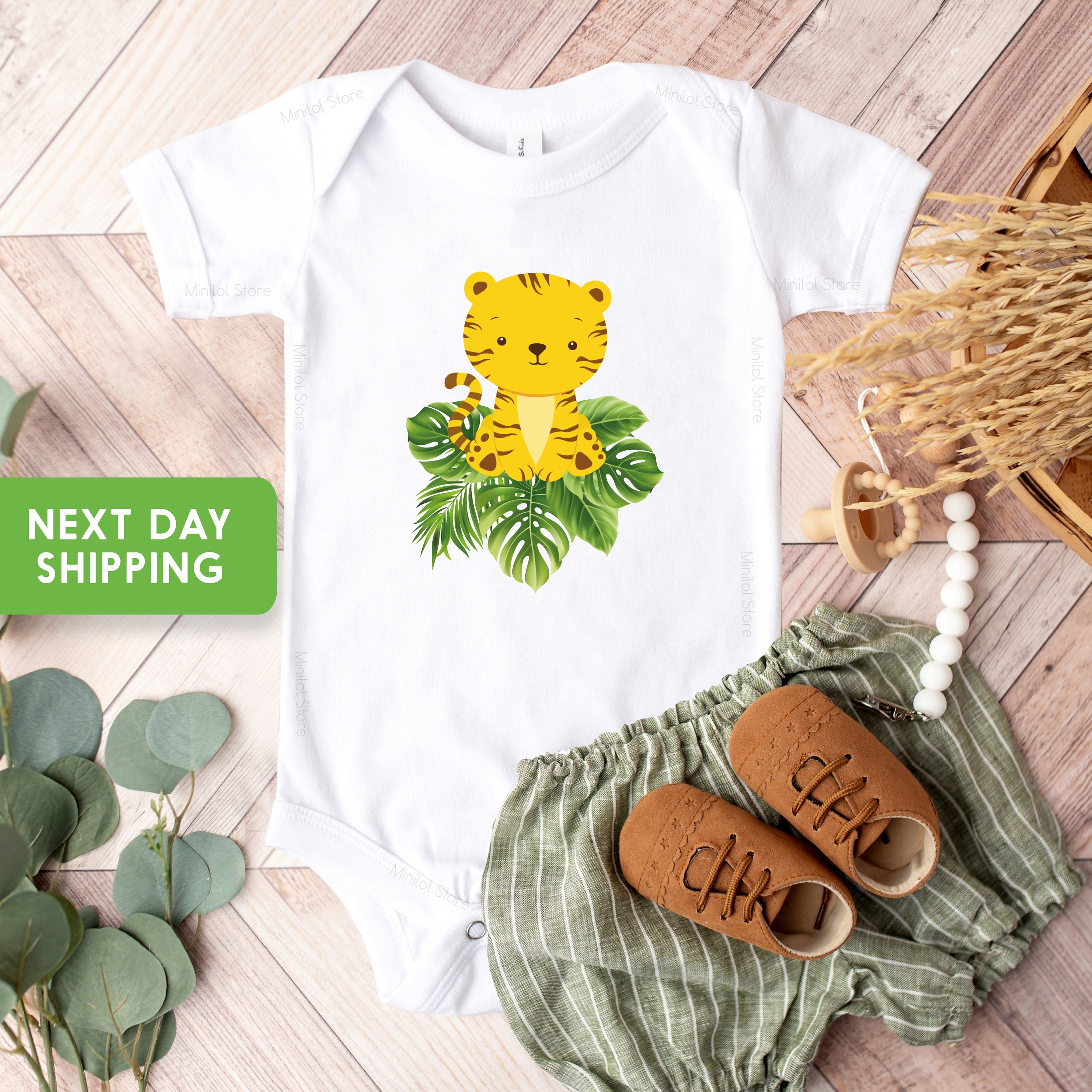 Tiger OnesieĀ® Cute Baby , Tiger Baby Bodysuit, Tiger Baby Shirt, Baby Tiger OnesieĀ® Cute Animal OnesieĀ®