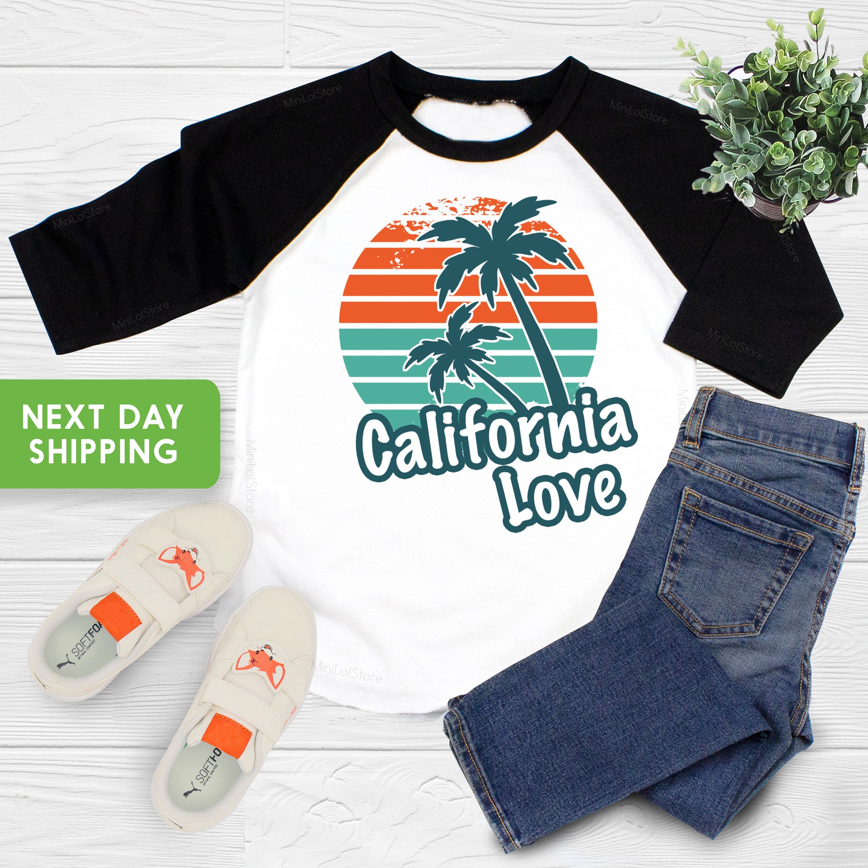 California Love Kids Shirt, Cute Summer Kids Tee, Retro Summer Shirt