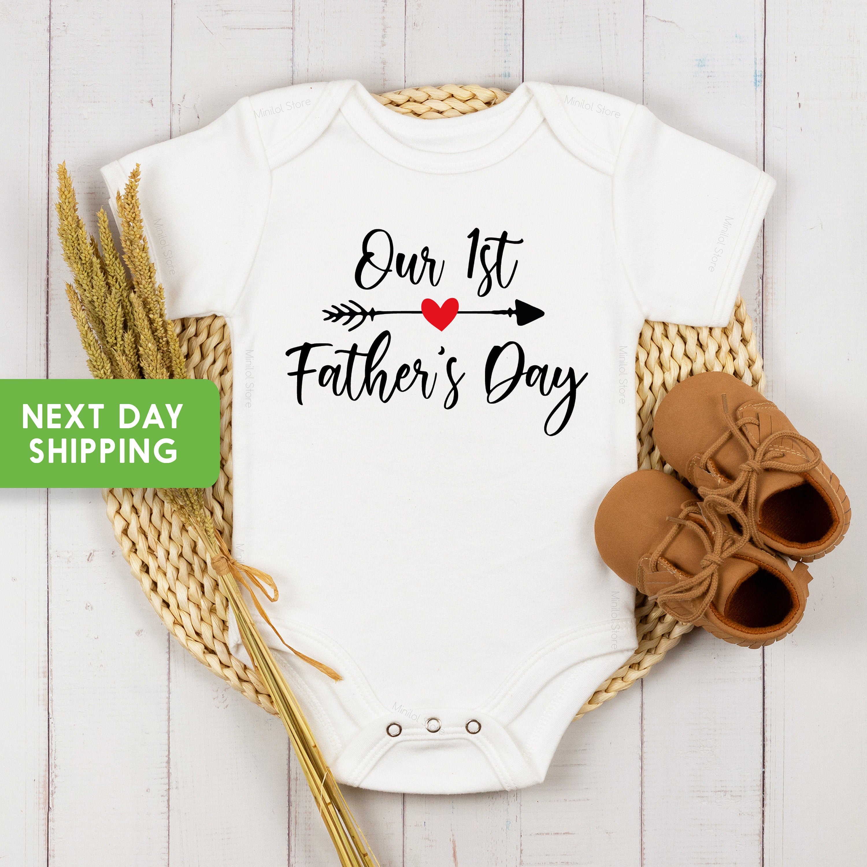 Our 1st Fathers Day Baby Grow Bodysuit, Daddy OnesieĀ® First Fathers Day Gift