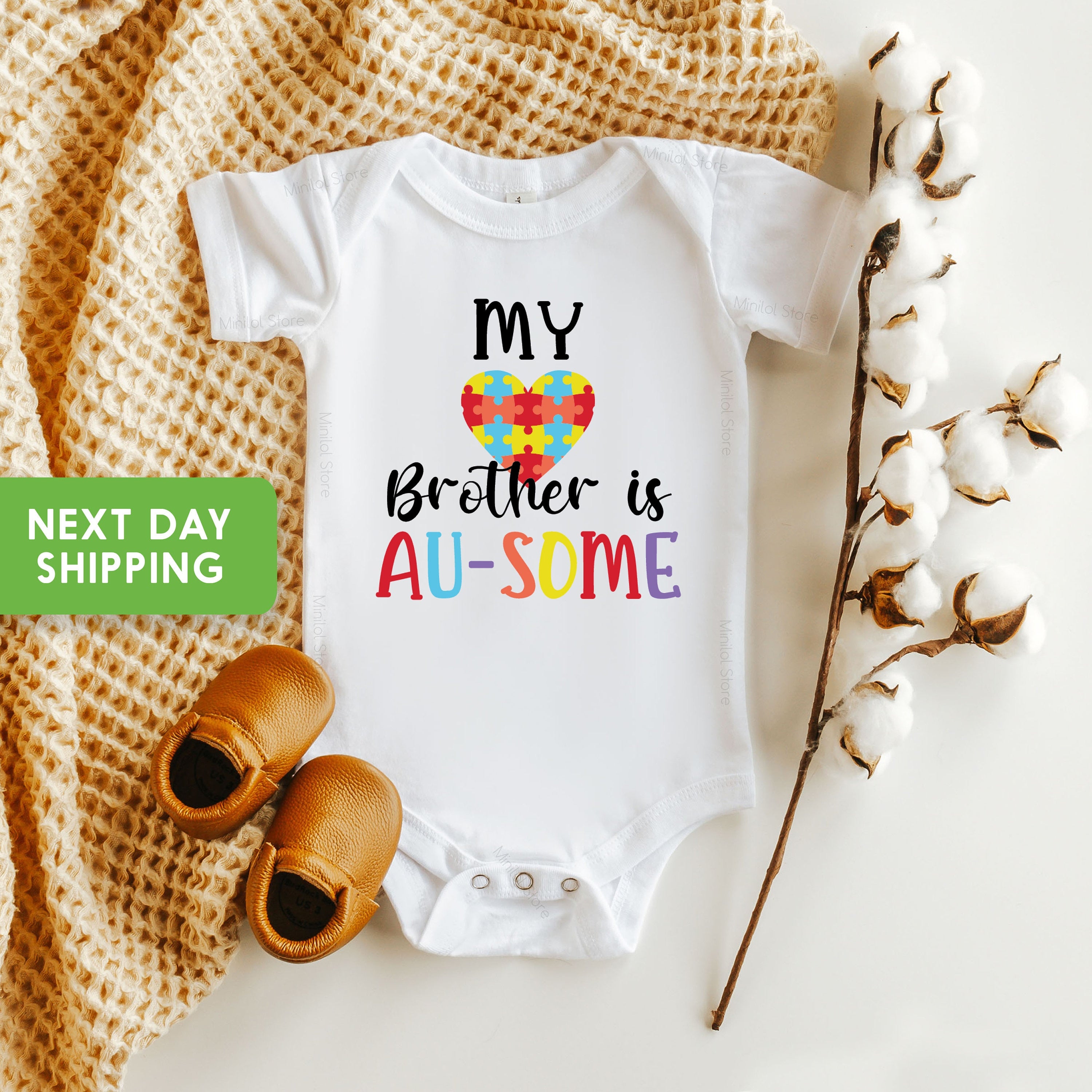 My Brother Is Au-Some Autism Onesie®, Autism Kids Shirt, Autism Sibling Shirt