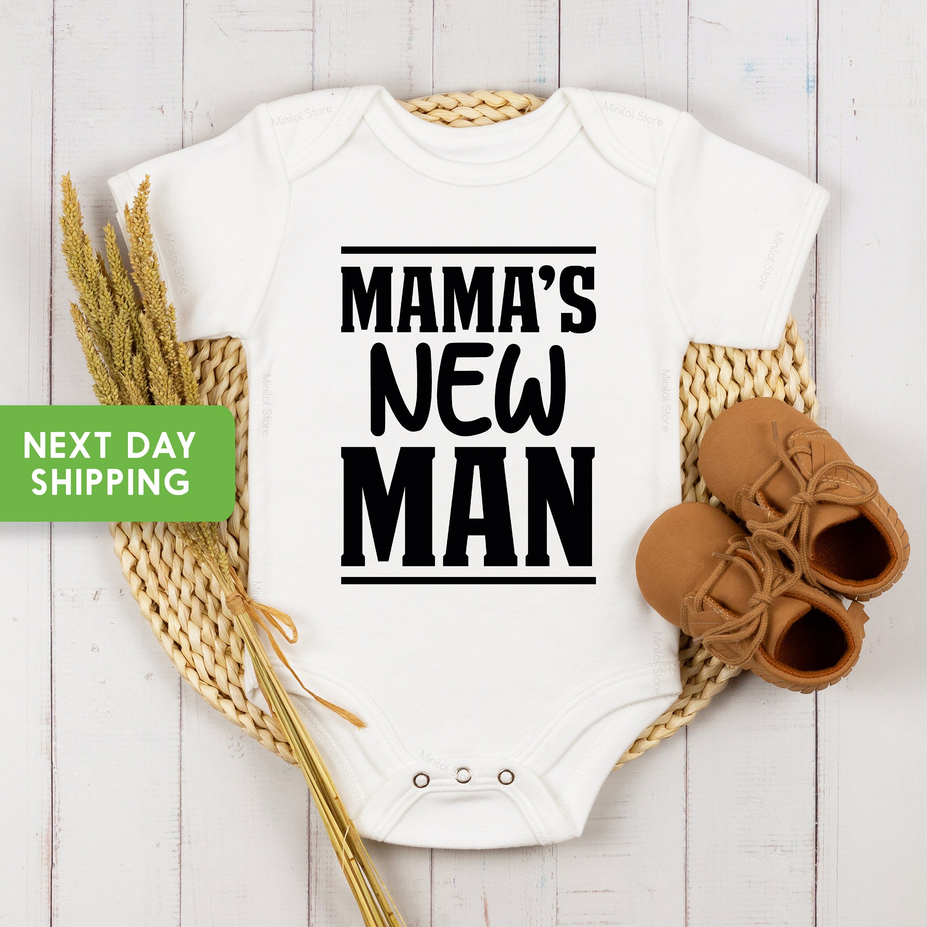Mama's Boy OnesieĀ® For Boy Mamas New Man Baby OnesieĀ® For Newborn Boy, Boy Baby Clothes, From New Mom,For Mother's Day, For Newborn