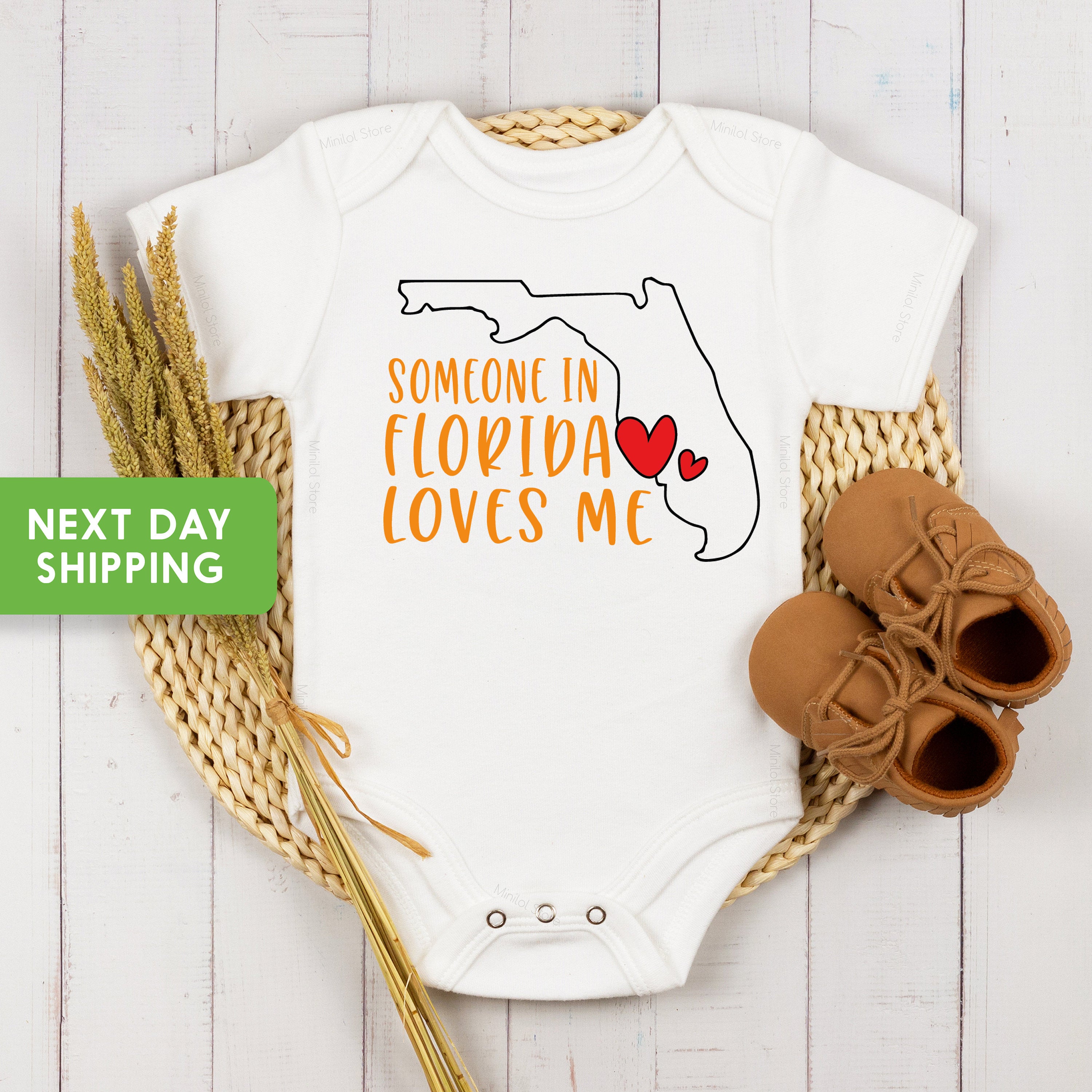 Someone In Florida Loves Me Onesie®, Florida Baby Onesie®, Loved Baby Onesie®, Florida Themed Onesie®