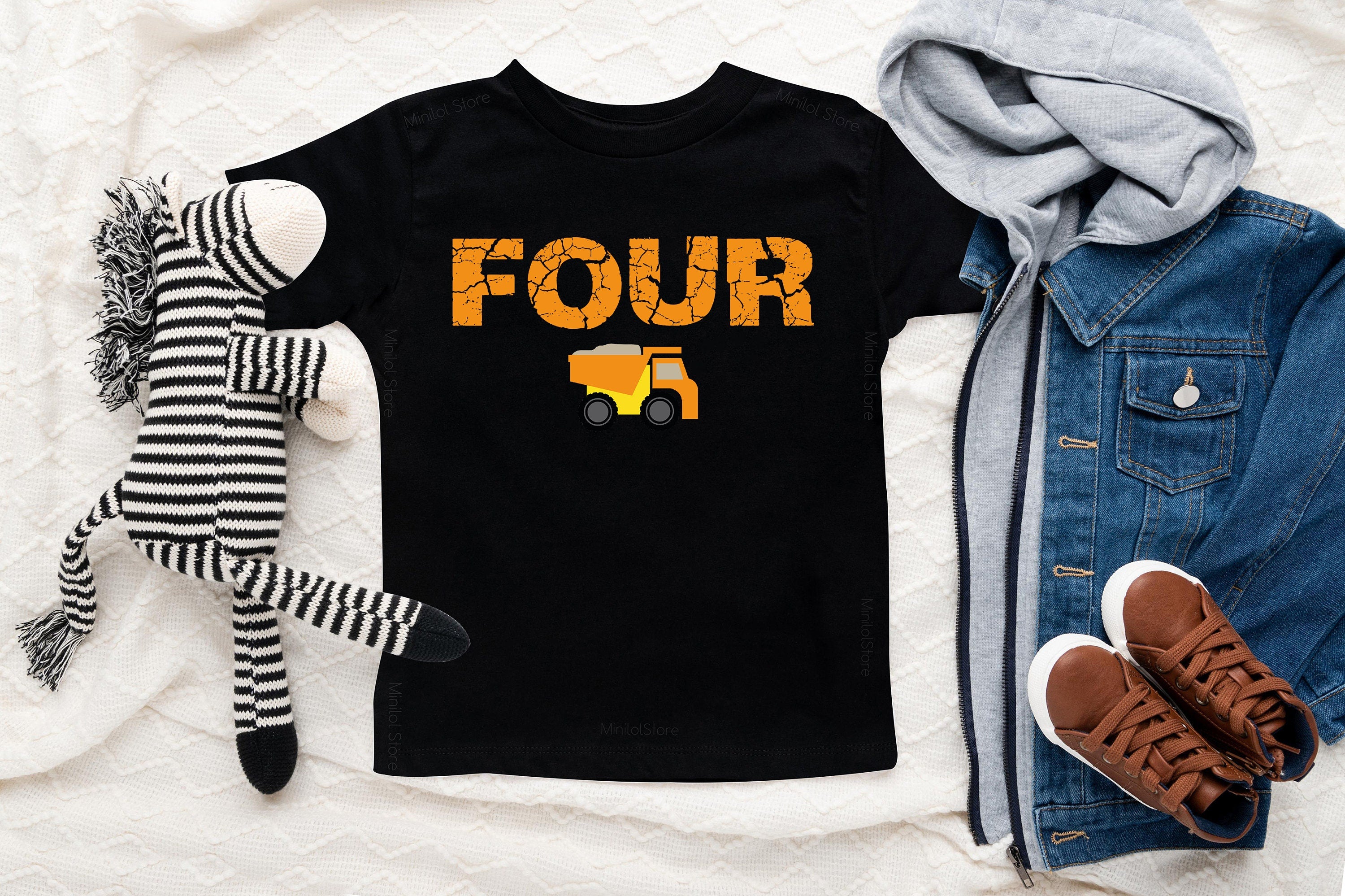 Construction Birthday Shirt, Fourth Birthday Shirt, Birthday Boy Shirt, Dump Truck Birthday, Construction Party Shirt, Construction Shirt