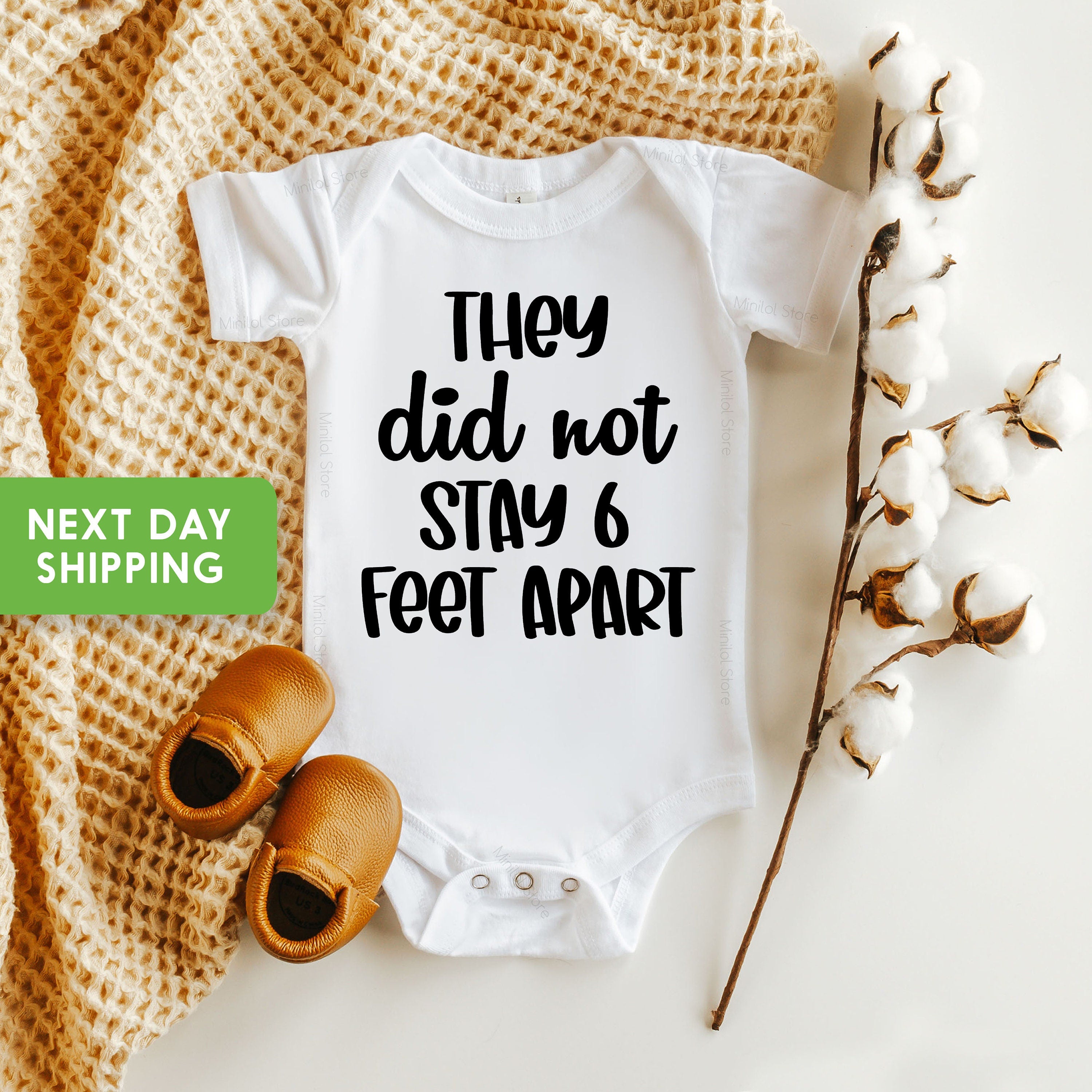 They Did Not Stay 6 Feet Apart OnesieĀ® Funny Quarantine OnesieĀ® Quarantine Baby Badysuit, Expecting Mother To Be Gift Cute Shower Funny