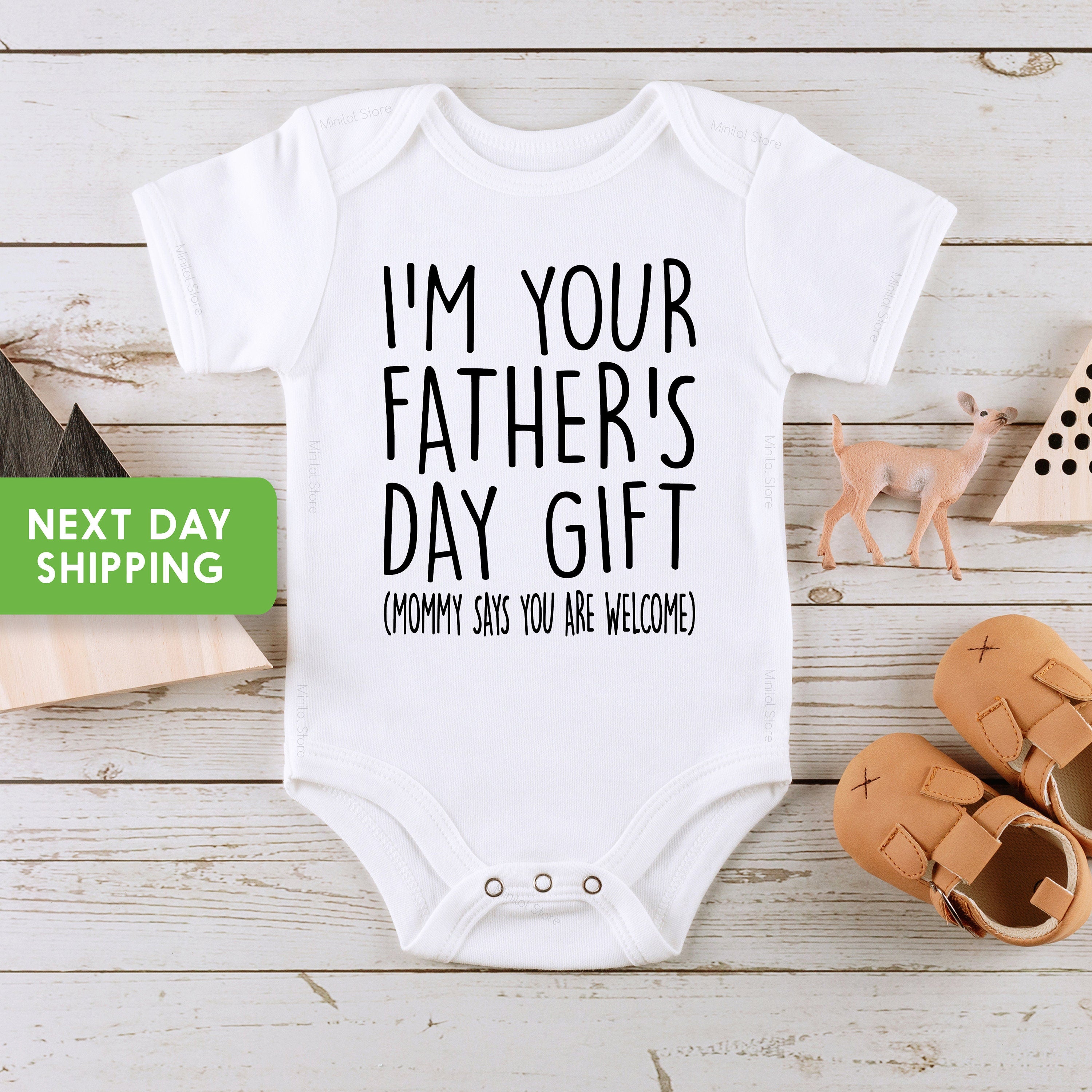 Father's Day OnesieĀ® Funny "I'm Your Father's Day Gift" Father's Day Bodysuit, Cute Father's Day Gift