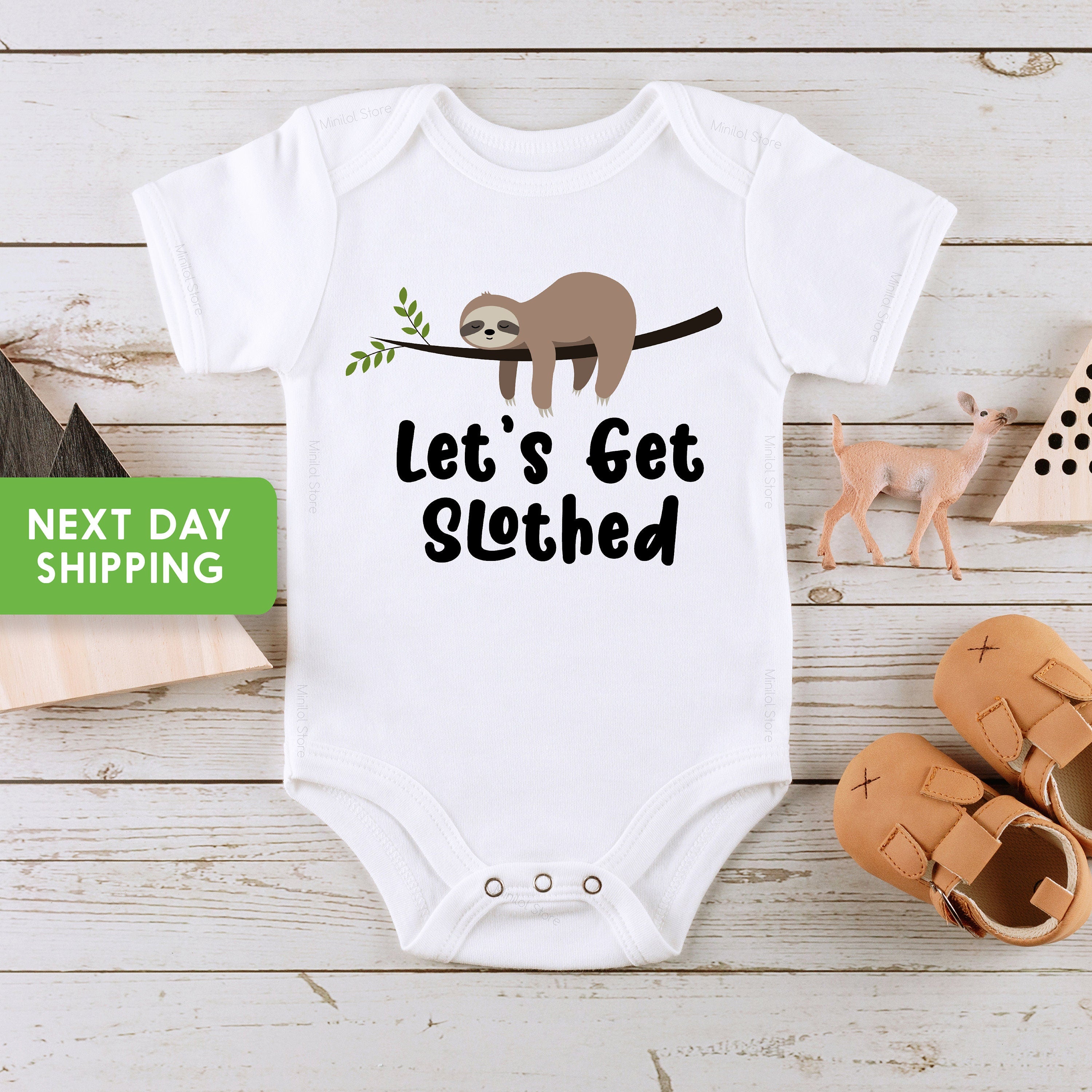 Sloth Onesie® Sloth Baby Onesie®For Boys, Lets Get Slothed Onesie® Funny Sloth Onesie® Sloth Baby Gift, Baby Shower Gifts