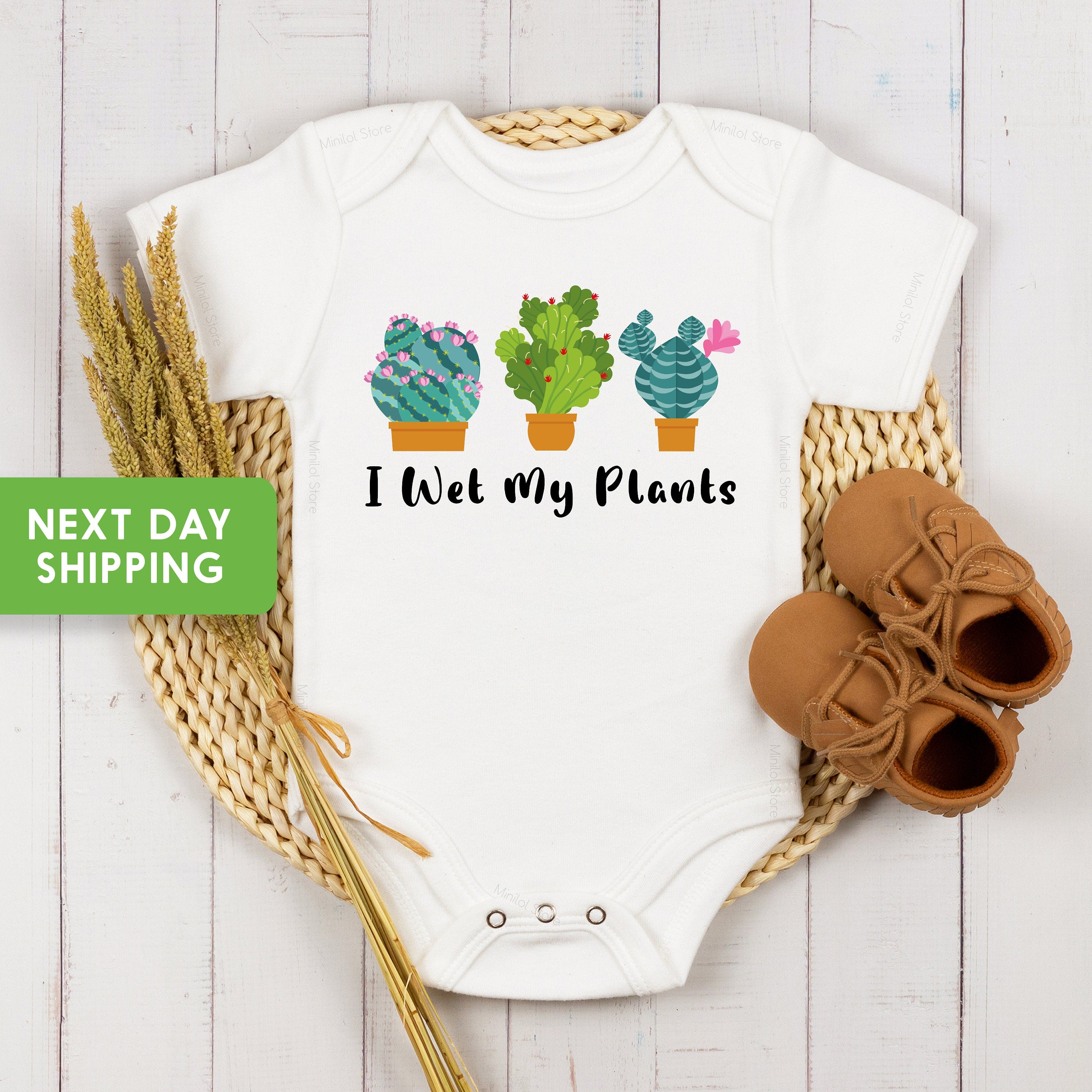 Funny Plant Baby OnesieĀ® I Wet My Plants OnesieĀ® or Toddler T-shirt, Gardener Kids Shirts, Plants Raglan, Gardener Toddler Shirt, Baby Shirt