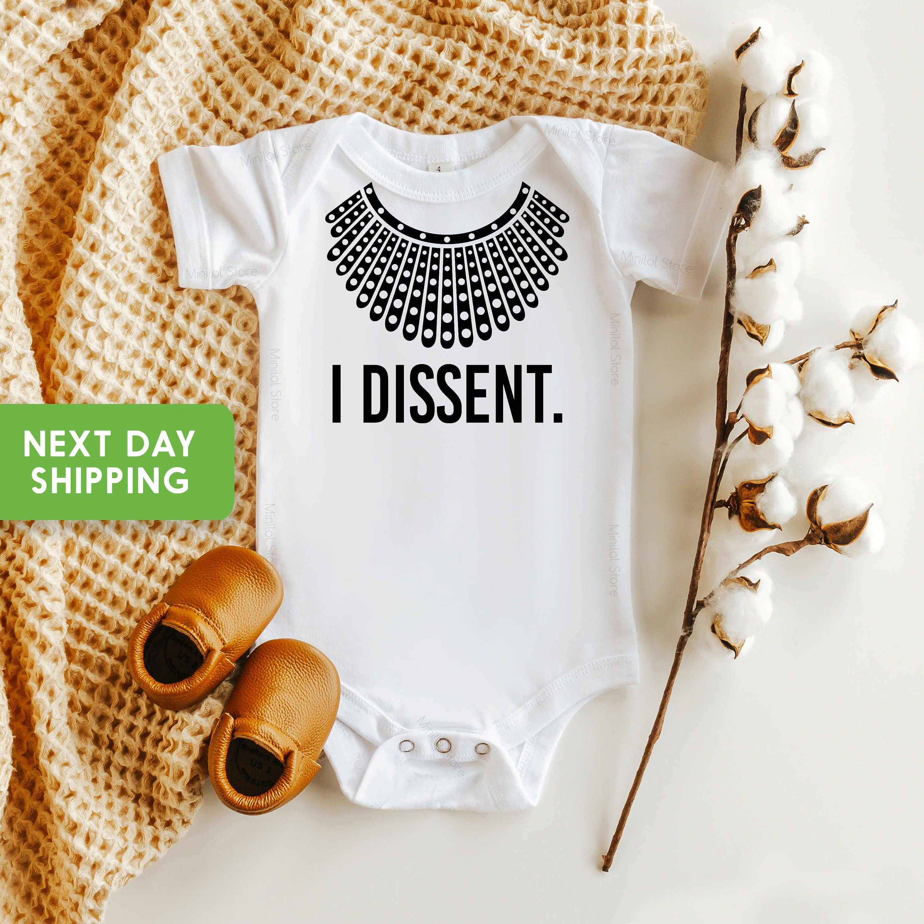Ruth Baby Ginsburg Onesie® I Dissent Baby Bodysuit, Infant Onesie®, I Dissent Baby Onesie®