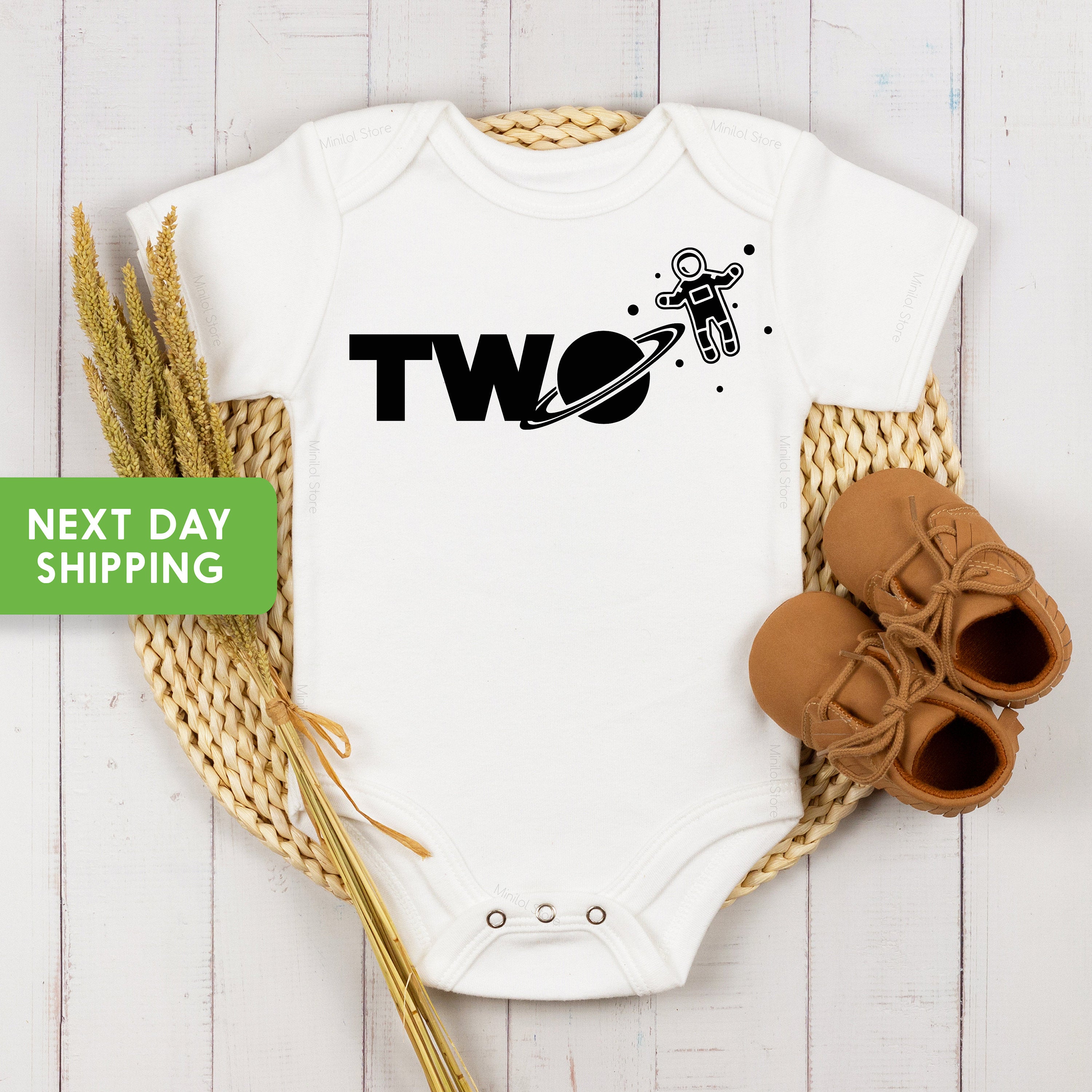 Two Space Onesie®, Space Birthday Onesie®, Astronaut Party Onesie®, Second Birthday Onesie®, Space Party Onesie®, Two Year Birthday Party