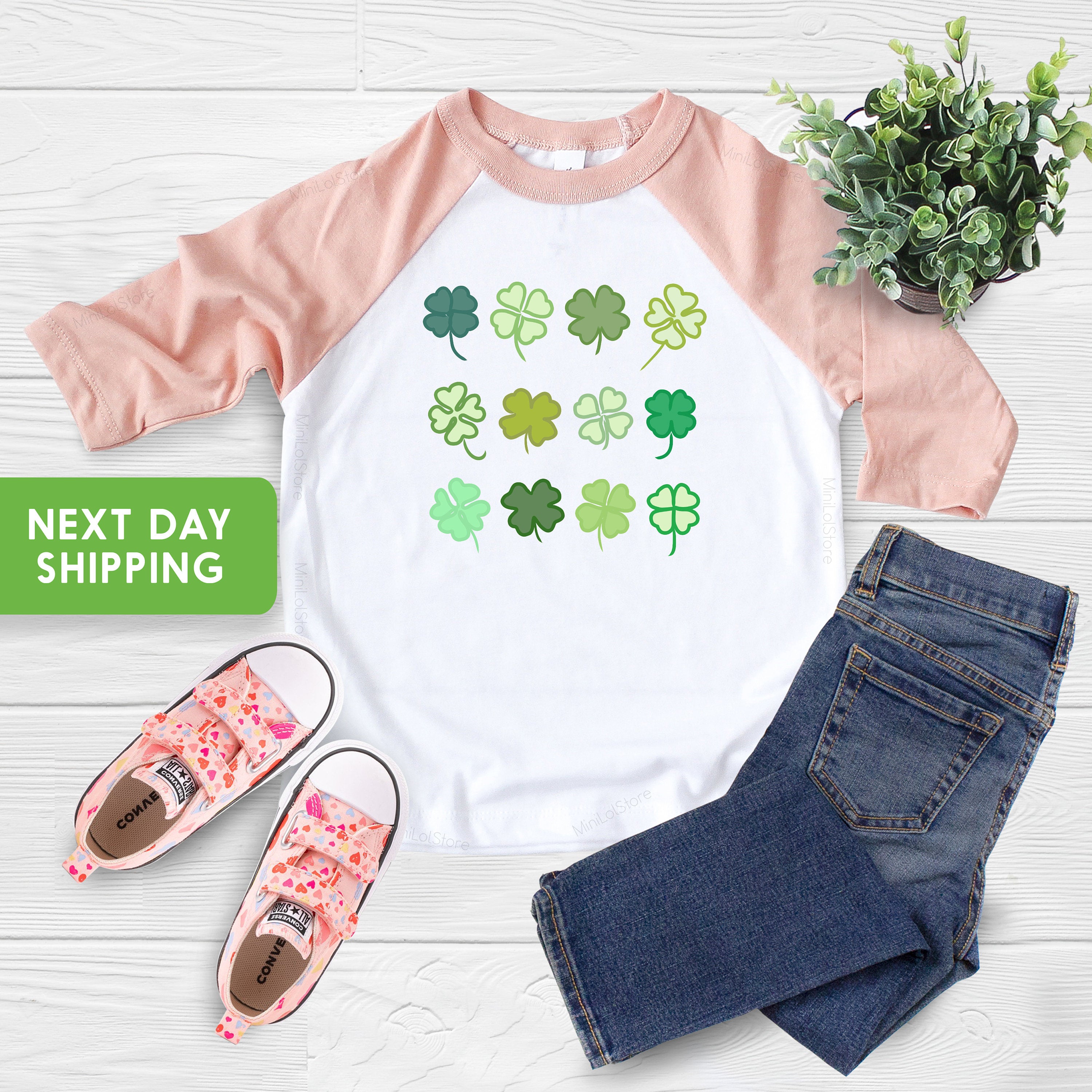 St.Patrick's Day Clover Onesie®, St.Patricks Day Onesie® For Baby, Cute Clover Onesie®