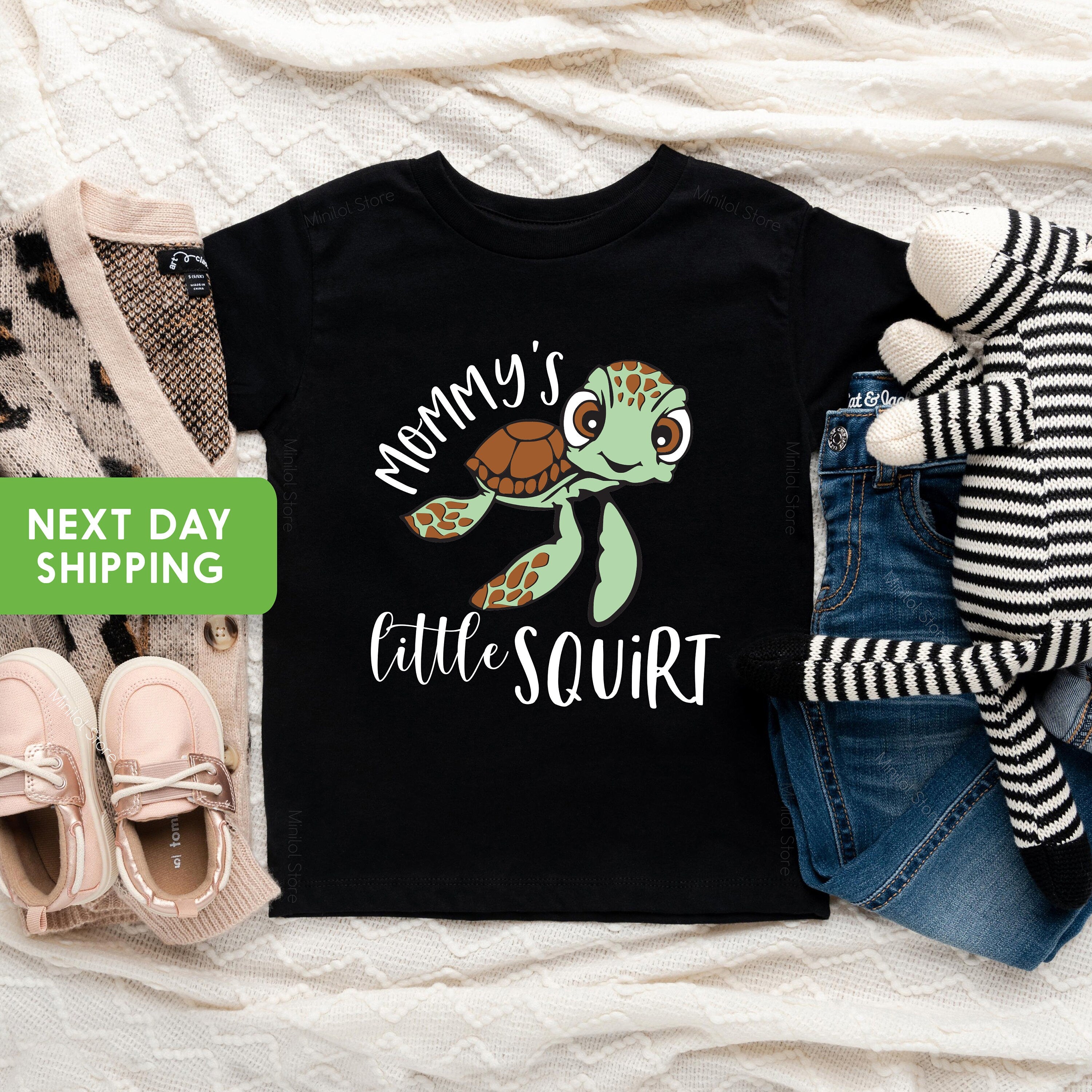 Mommy Baby Shirt, Pregnancy Reveal Shirt, I Love My Mommy, Turtle Shirt , Little Squirt Shirt, Mom Toddler Shirt, Mothers Day Gift