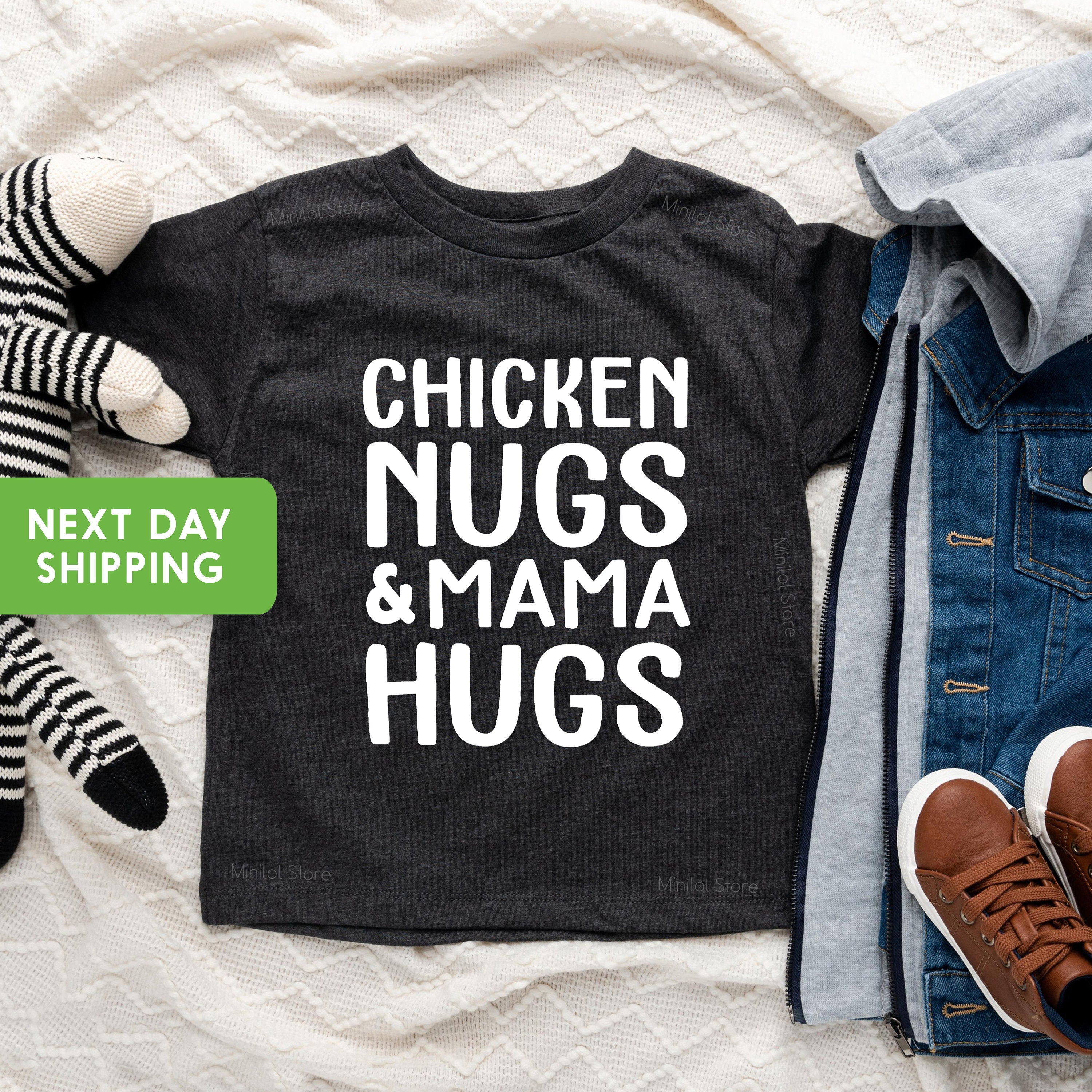 Funny Toddler Onesie®, Chicken Nugs&Mama Hugs Kids Bodysuit, Chicken Nugget Onesie®, Mamas Boy Onesie®