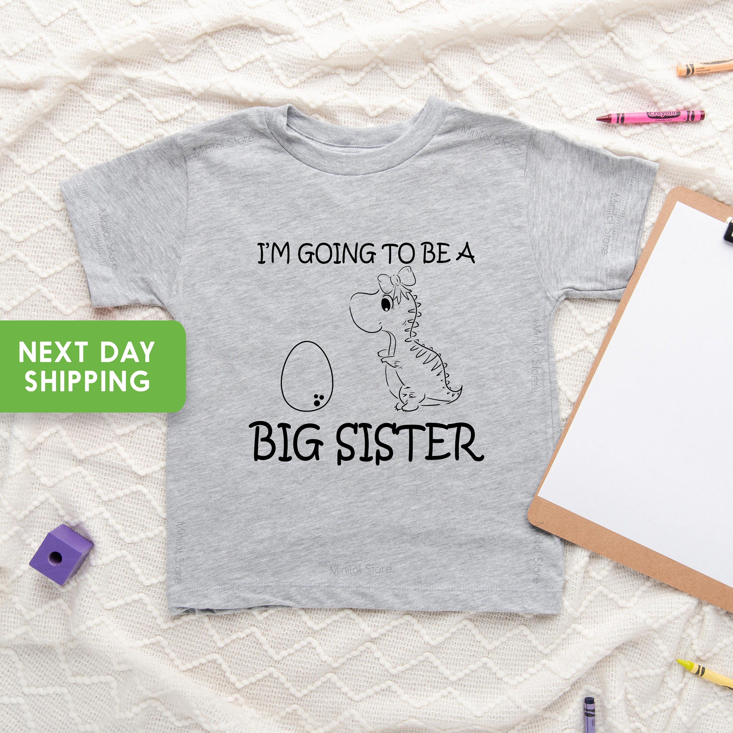 I'm Going To Be A Big Sister Shirt, Dinosaur Egg Shirt, Pregnancy Reveal Shirt, Sister Announcement, Baby Shower Gift
