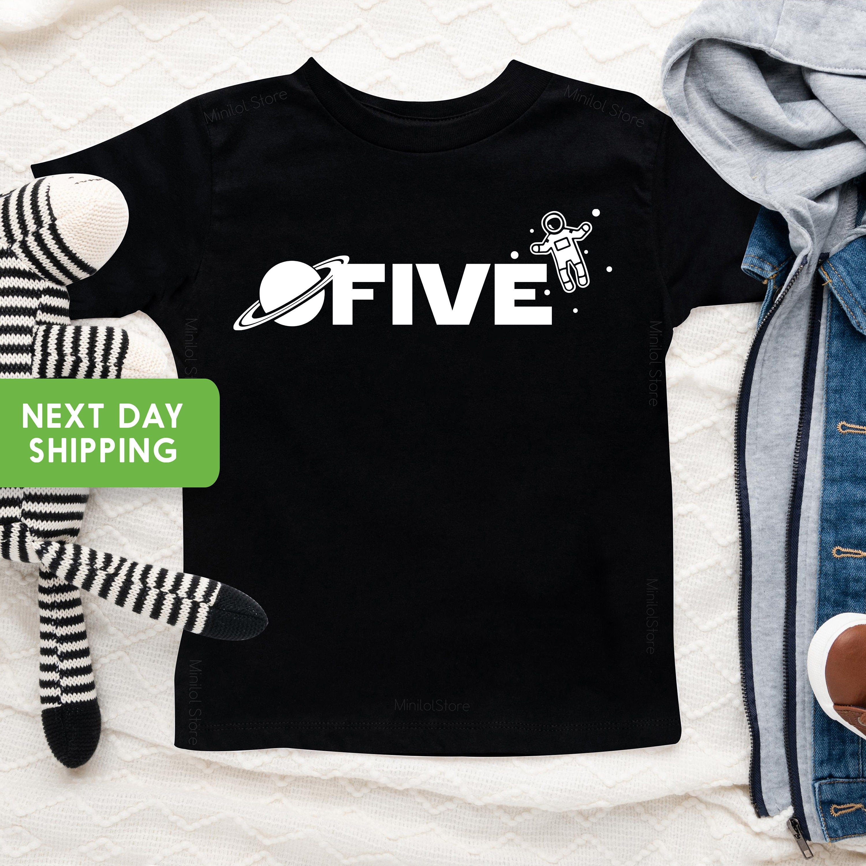 Fifth Space Shirt, Space Birthday T-Shirt, Astronaut Party Shirt, Fifth Birthday Tee, Space Party Shirt, One Year Birthday Party Shirt