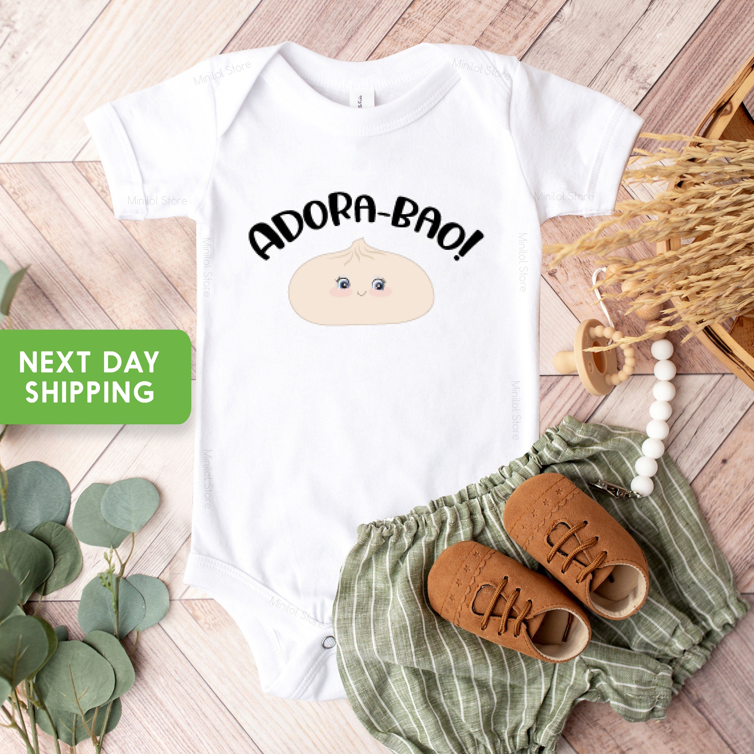 Funny Baby Onesie®, Adora-Bao Baby Onesie®, Chinese Food Onesie®, Cute Baby Onesie®