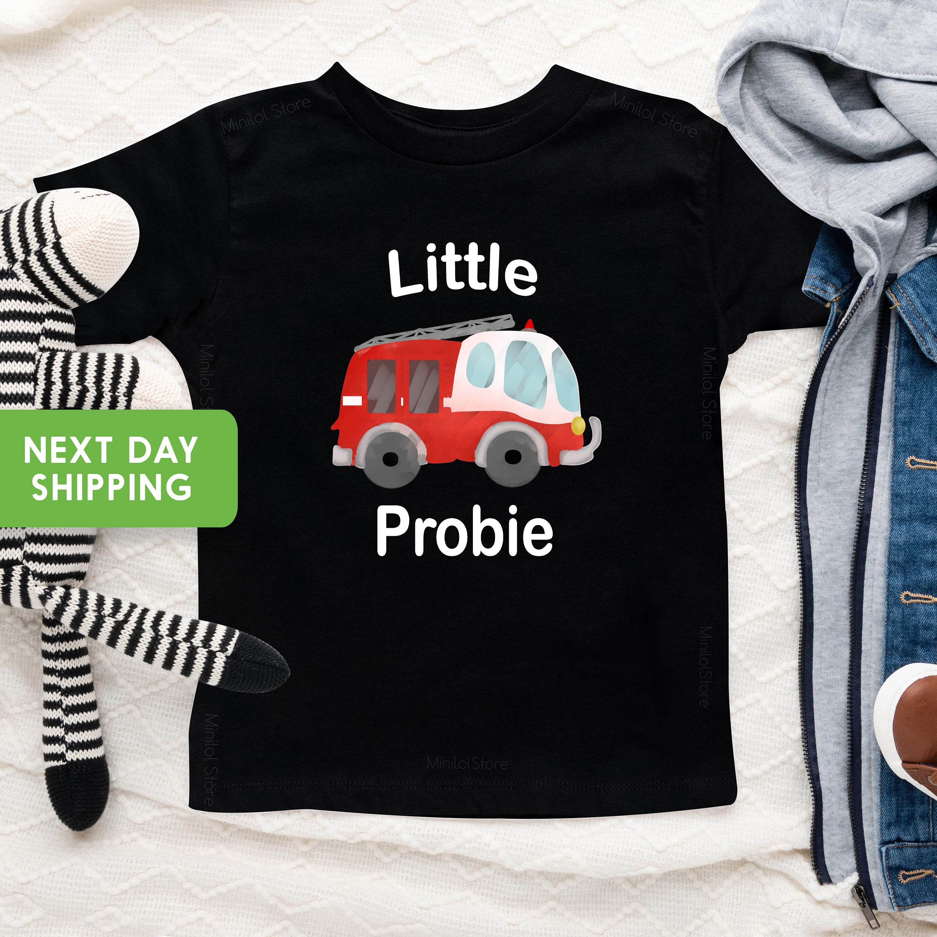 Little Probie Shirt, Firefighter Shirt, Firefighter Toddler Gift, Firetruck Shirt, Fireman Shirt, Toddler Gift