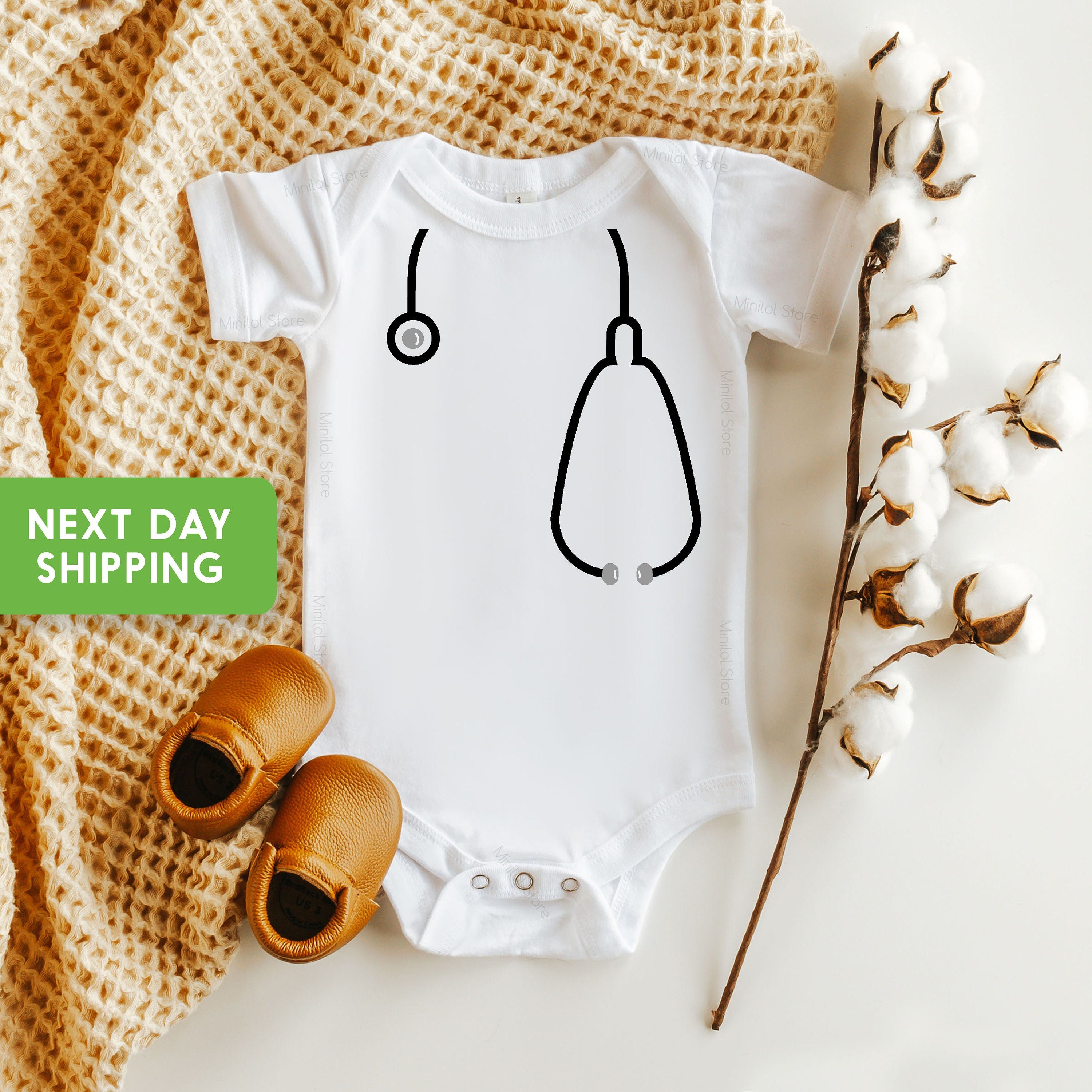 Funny Doctor OnesieĀ®, Doctor Or Nurse Cute Stethoscope Baby OnesieĀ®, Doctor Baby Shower, Nurse Baby Gift, Cute Doctor Baby Gift