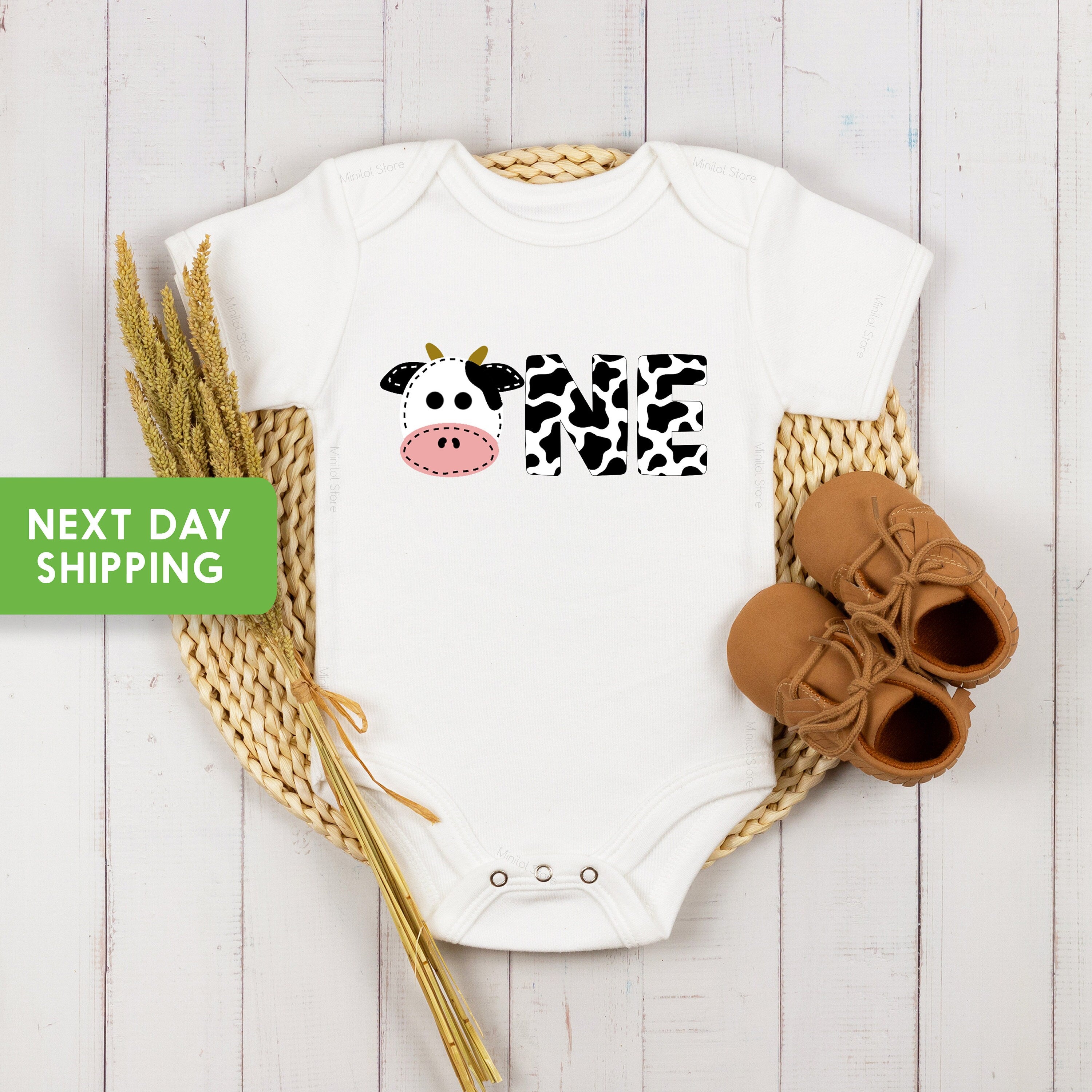 Farm Birthday Onesie®,First Birthday Onesie®, Country Birthday Bodysuit, Animal Birthday Onesie®, Farm Theme Party, Cow Birthday Party