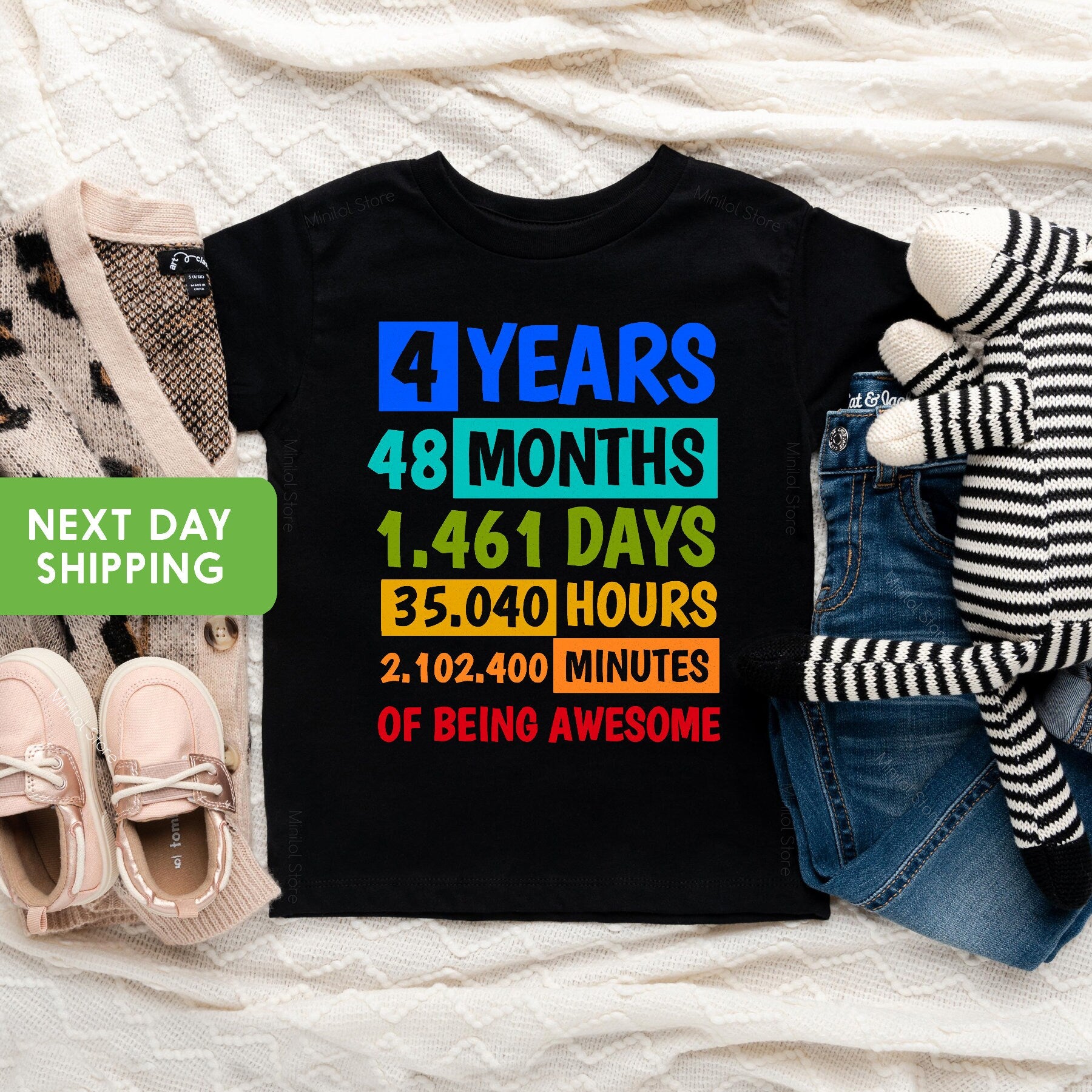4th Boy Birthday Shirt, Fourth Birthday Gift, 4 Years Of Being Awesome, Boys Birthday Shirt 4, For 4 Year Old Boy, Birthday Boy Gift
