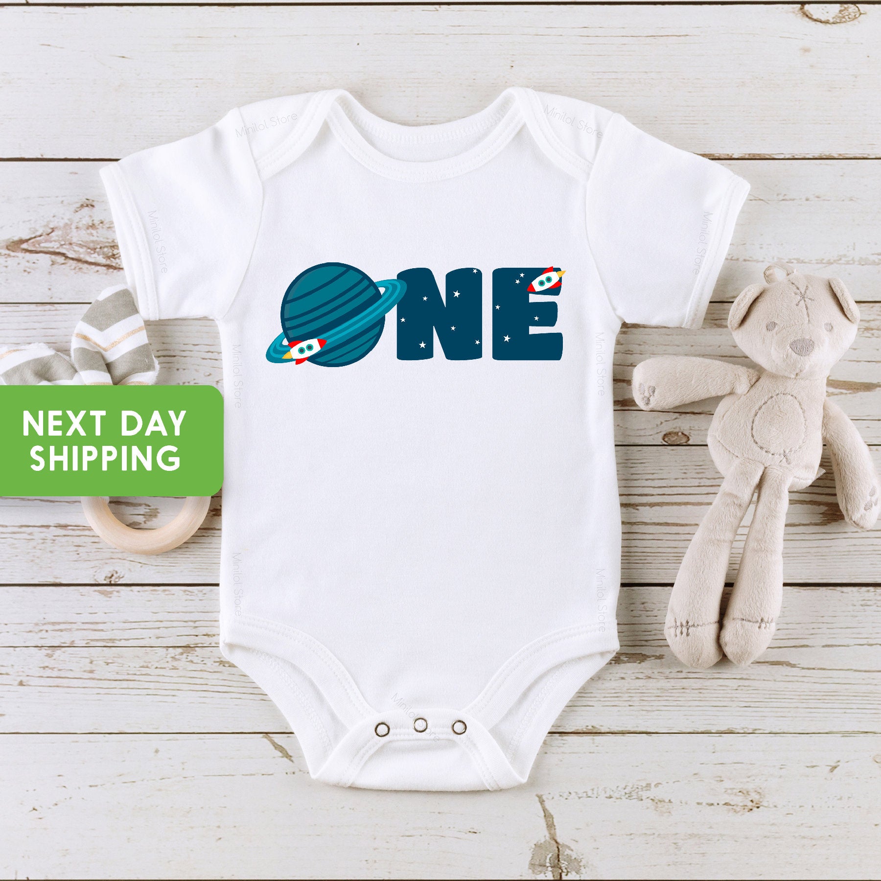 1st Birthday Onesie®, Birthday Space Bodysuit, First Birthday Onesie®, First Trip Around The Sun Birthday Tee