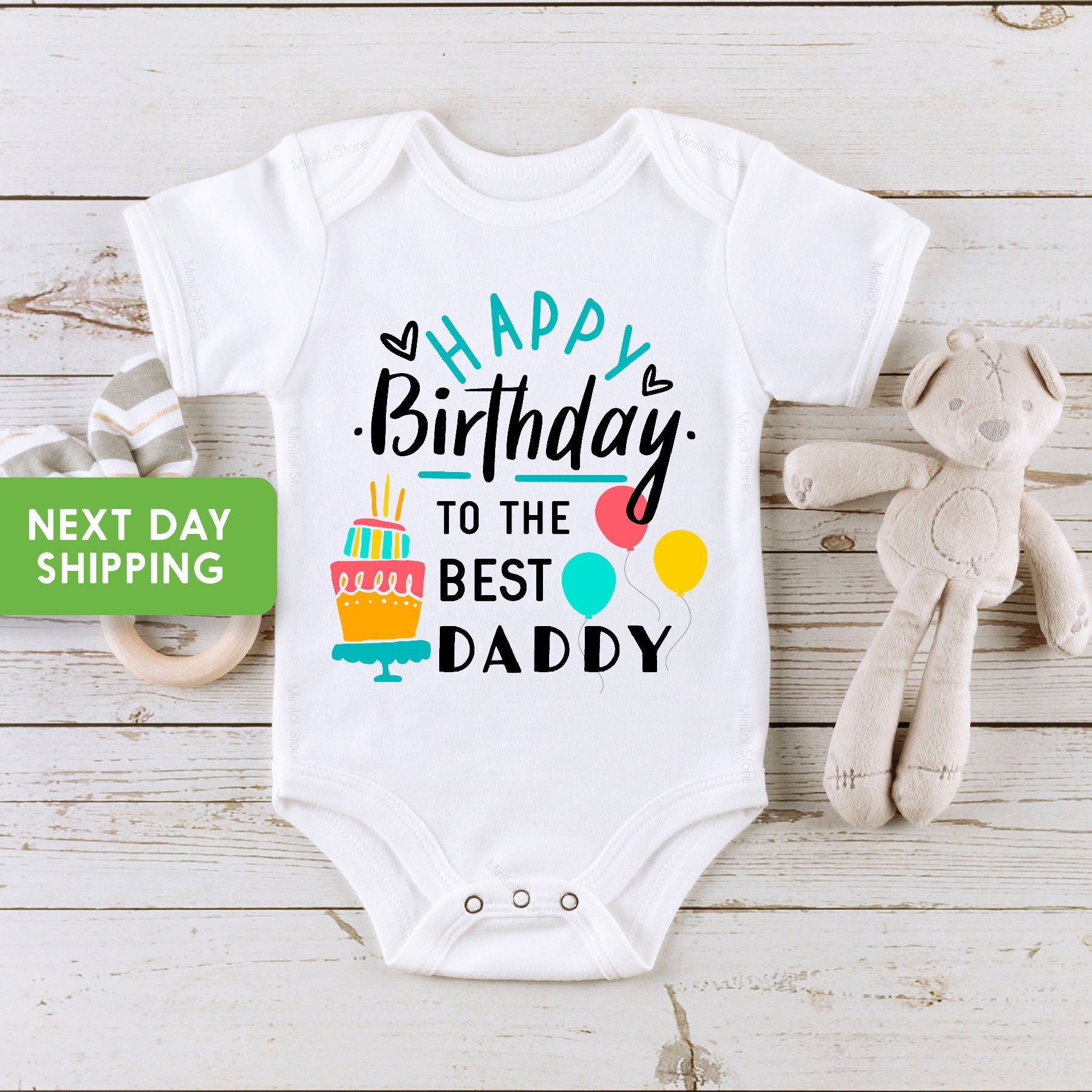 Happy Birthday OnesieĀ®, Daddy Birthday OnesieĀ®, Daddy's Birthday Outfit for Girl, Daddy's Birthday Outfit for Baby Boy