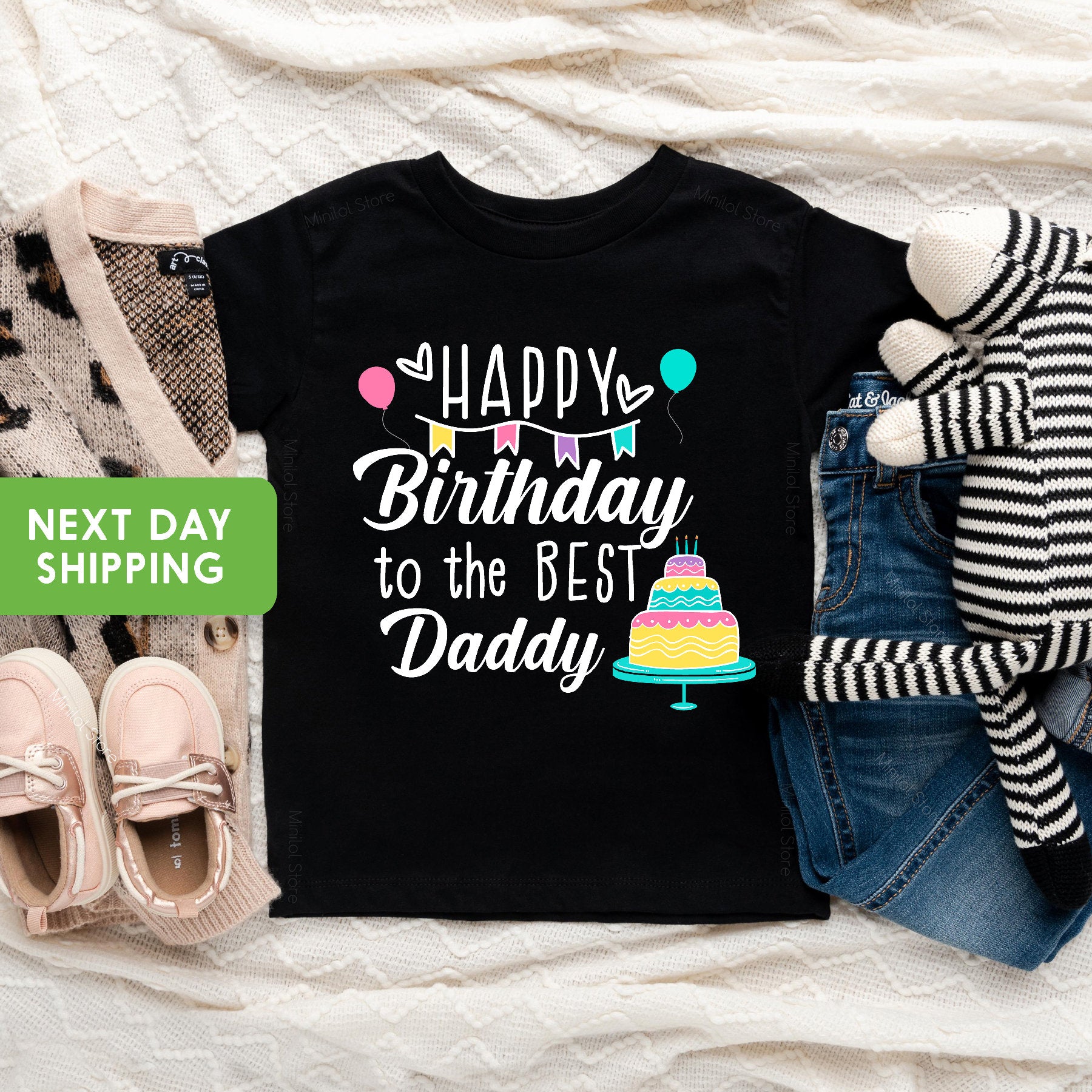 Daddy Birthday Shirt, Happy Birthday Shirt, Daddy Birthday Kids Boy, Daddy Birthday Kids for Girl Toddler Shirt