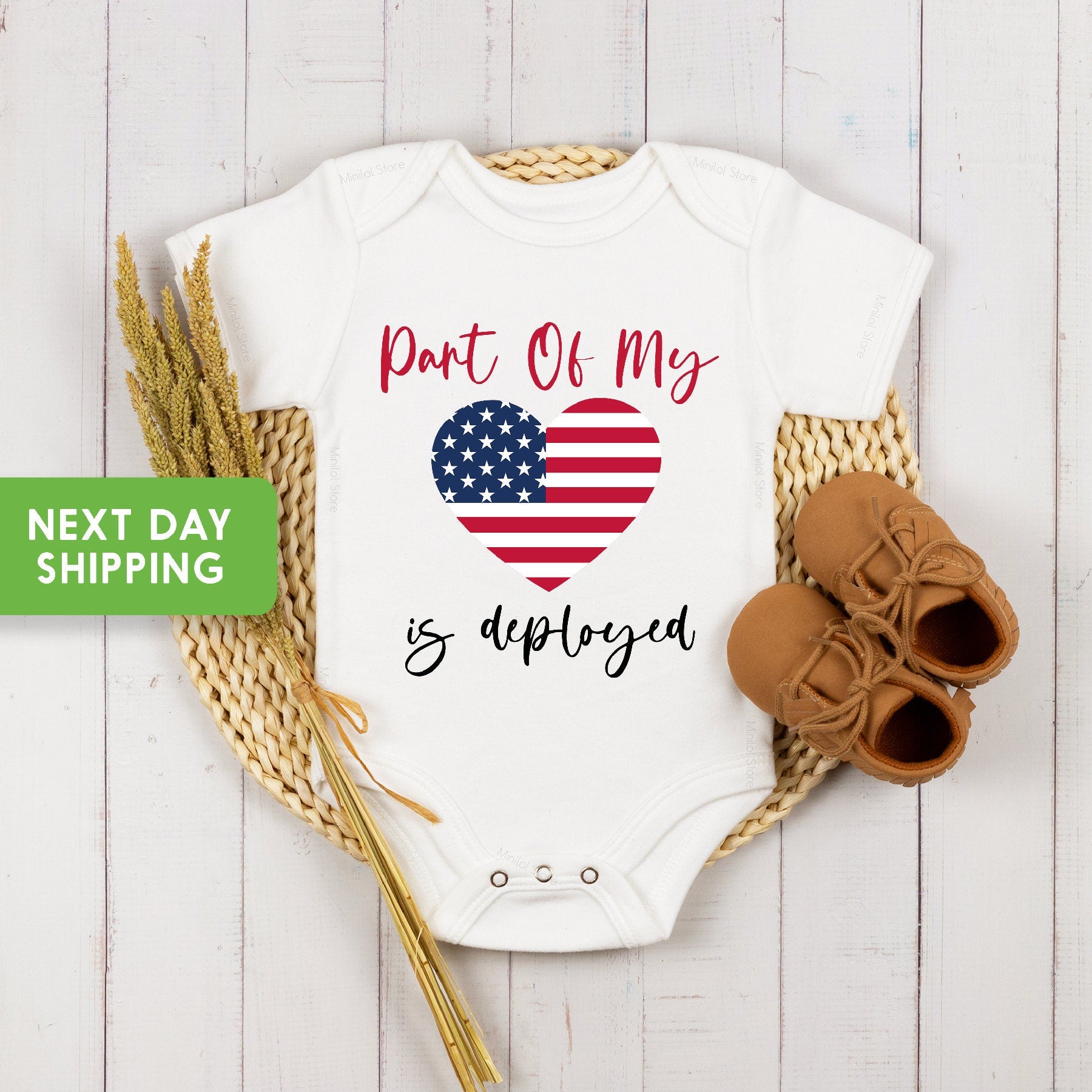 Military Baby Onesie® Memorial Day Toddler Shirt, Made In America, Military Homecoming, Military Deployment, Soldier Baby Bodysuit