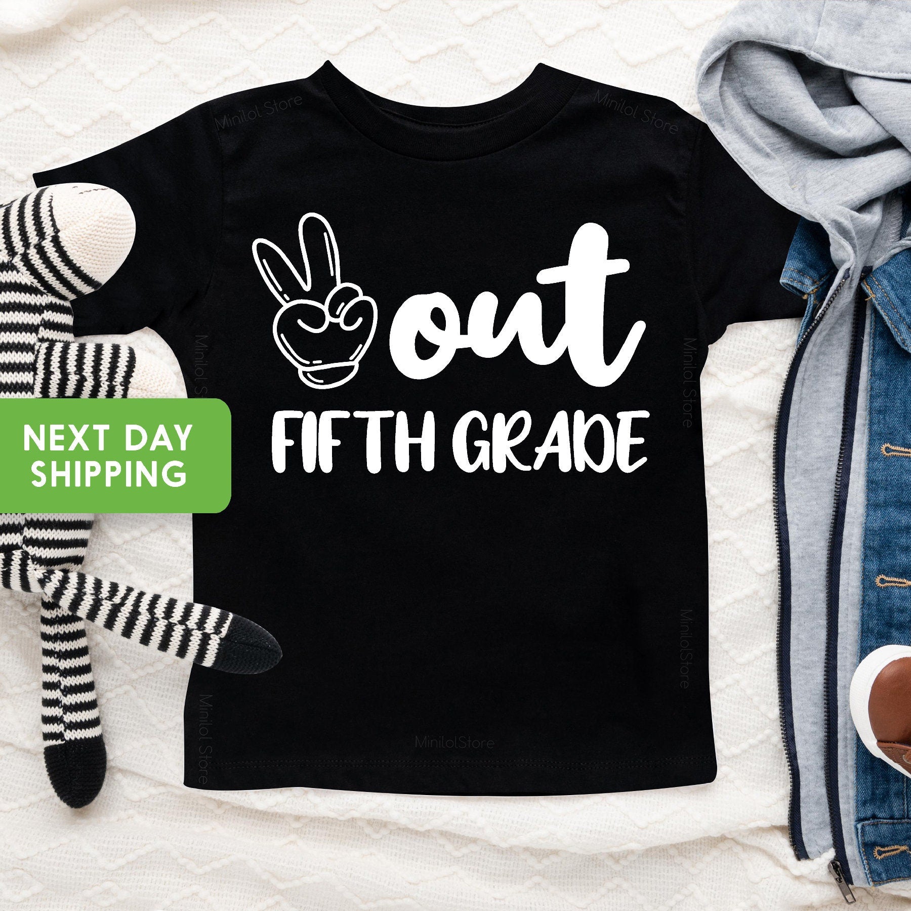 Peace Fifth Grade Shirt, 5th Grade Shirt, End Of Year Shirt, Last Day Of School Shirt, 5th Grader Shirt, Fifth Grader, Kids Clothing