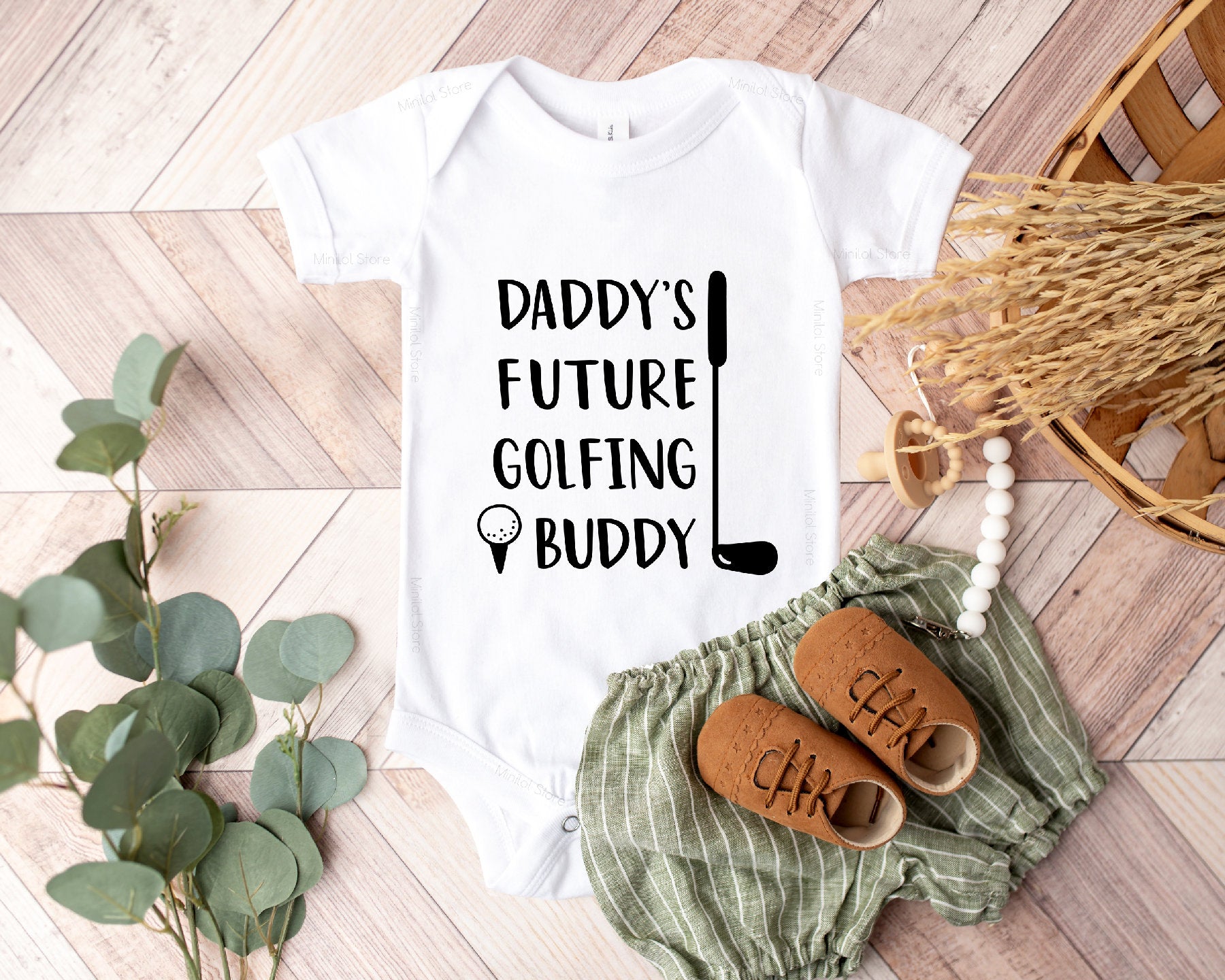 Daddy's Future Golfing Buddy Onesie®, Golfing Buddy Bodysuit, Baby Shower Gift, Baby Outfit, Baby Boy Onesie®