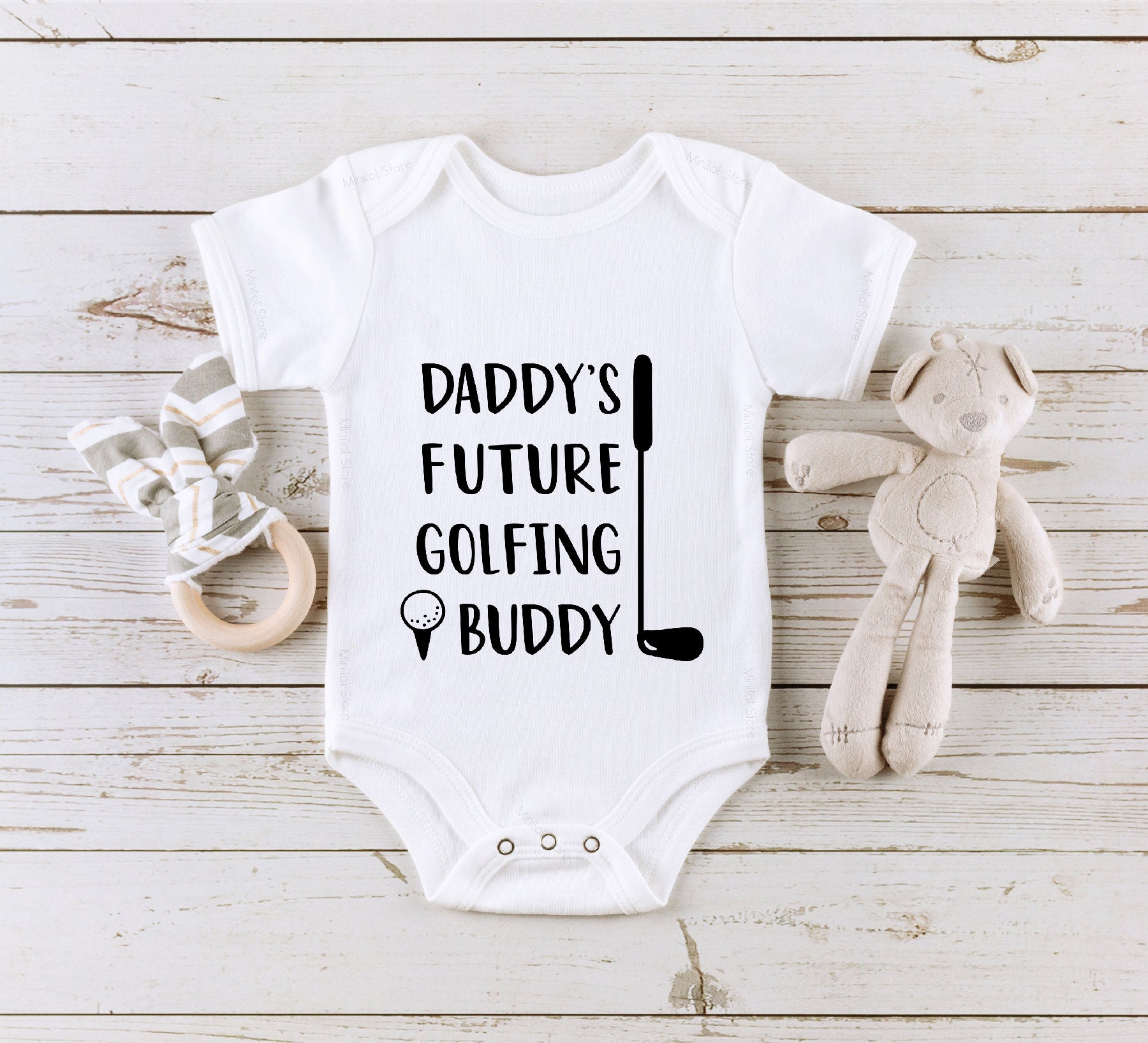 Daddy's Future Golfing Buddy Onesie®, Golfing Buddy Bodysuit, Baby Shower Gift, Baby Outfit, Baby Boy Onesie®