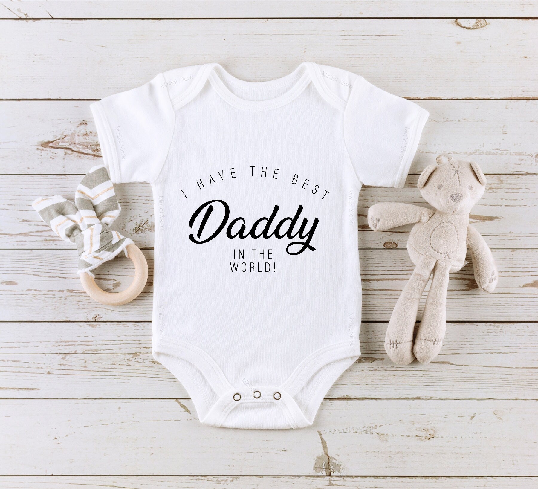 Pregnancy Announcement Onesie®, Best Daddy In The World Bodysuit, Fathers Day Gift, I Love My Daddy Onesie®, Gift For New Dad, Coming Home