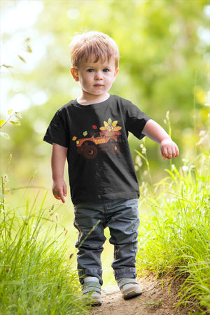 Baby toddler and youth size chart for Personalized Turkey Monster Truck Thanksgiving Baby Onesie®