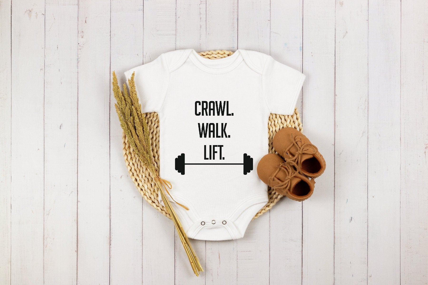 Workout Baby OnesieĀ®, Crawl, Walk, Baby OnesieĀ®, Funny Fittness OnesieĀ®, Sport Lover Baby OnesieĀ®, Cute Little Workout Buddy Bodysuit