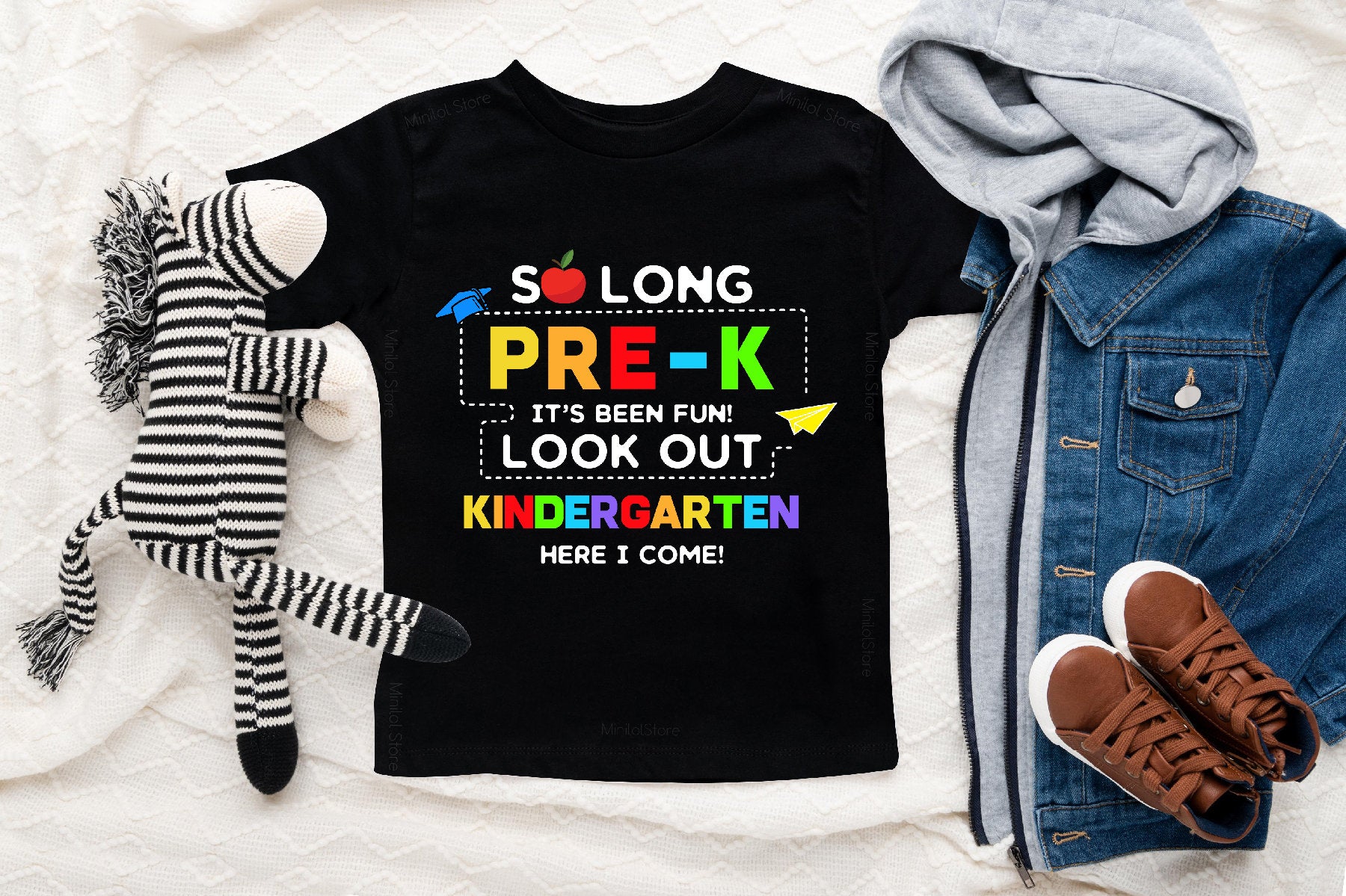 So Long Pre-K Graduation, Back To School Shirt, Graduation Pre-K Gift, Kindergarten Grade Here I Come, Pre-K Shirt, School Shirt