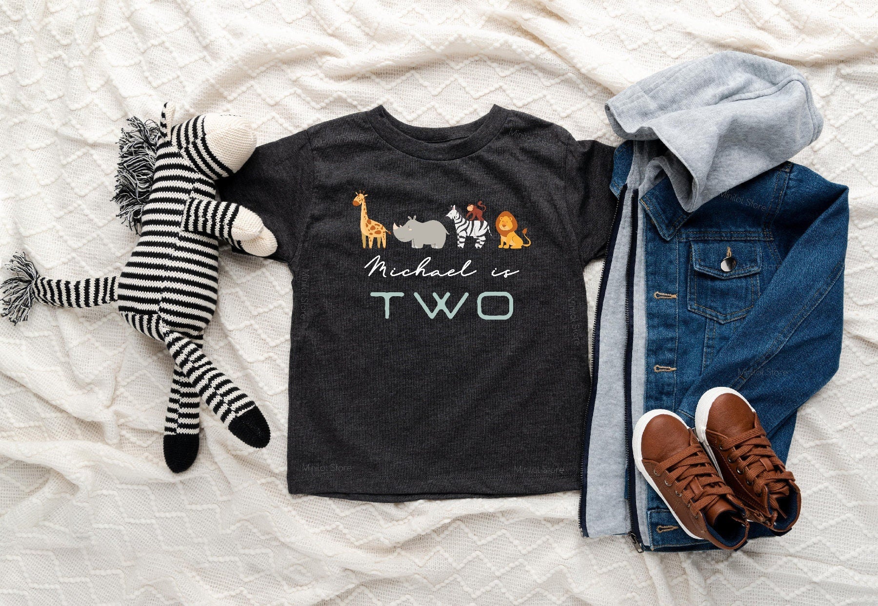 Toddler Birthday Shirt, Birthday Keepsake Shirt, Children's Birthday Gift, 2nd Birthday OnesieĀ®, Zoo Themed Second Birthday Shirt
