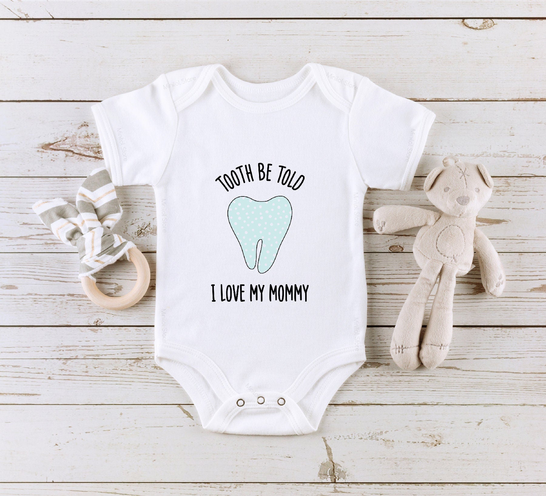 Tooth Be Told Onesie®, Dentist Onesie®, Funny Baby Onesie®, Dental Hygienist Baby Gift, Orthodontist Baby Gift, I Love My Mommy Kids Shirt