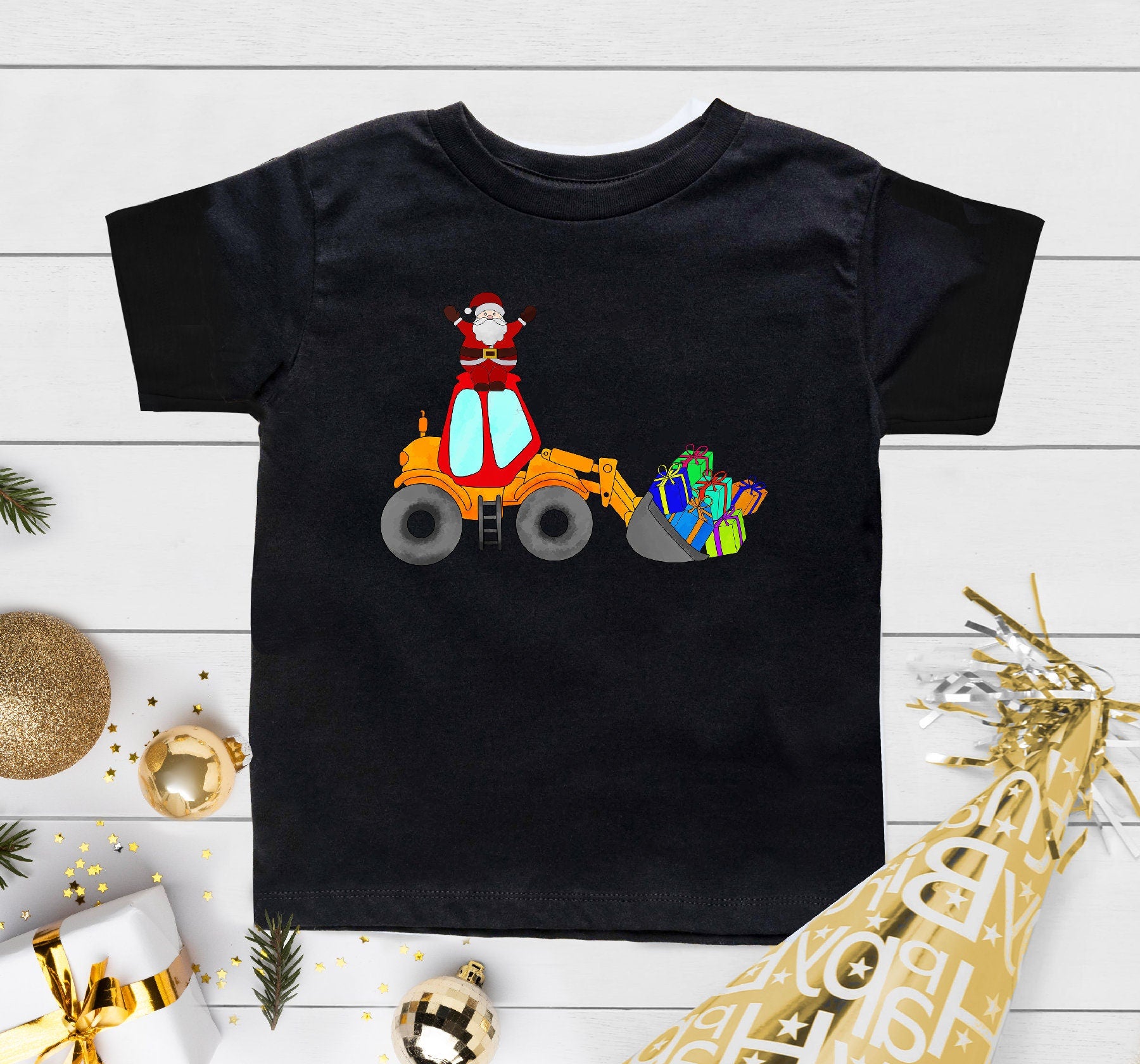 Christmas Boys Shirt, Construction Christmas Toddler Boys Shirt, Funny Construction Themed Christmas Kids Shirt, Christmas Kids Shirt