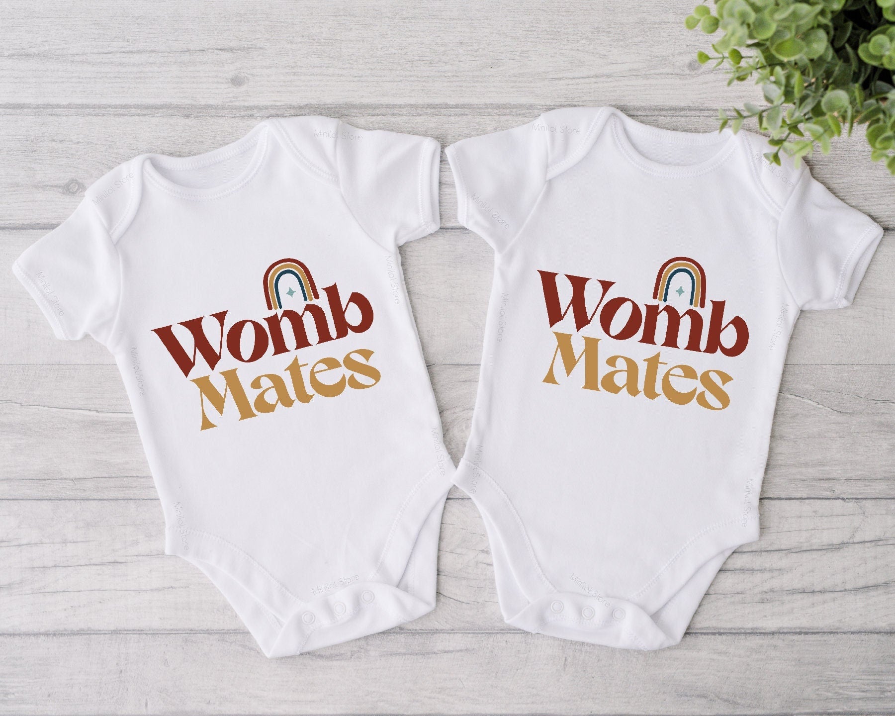 Twin Baby Onesie® Set, Womb Mates Twin Onesie®, Cute Best Friend Twin Baby Onesie®, Funny Best Friends Twin Bodysuit, Twins Shower Gift