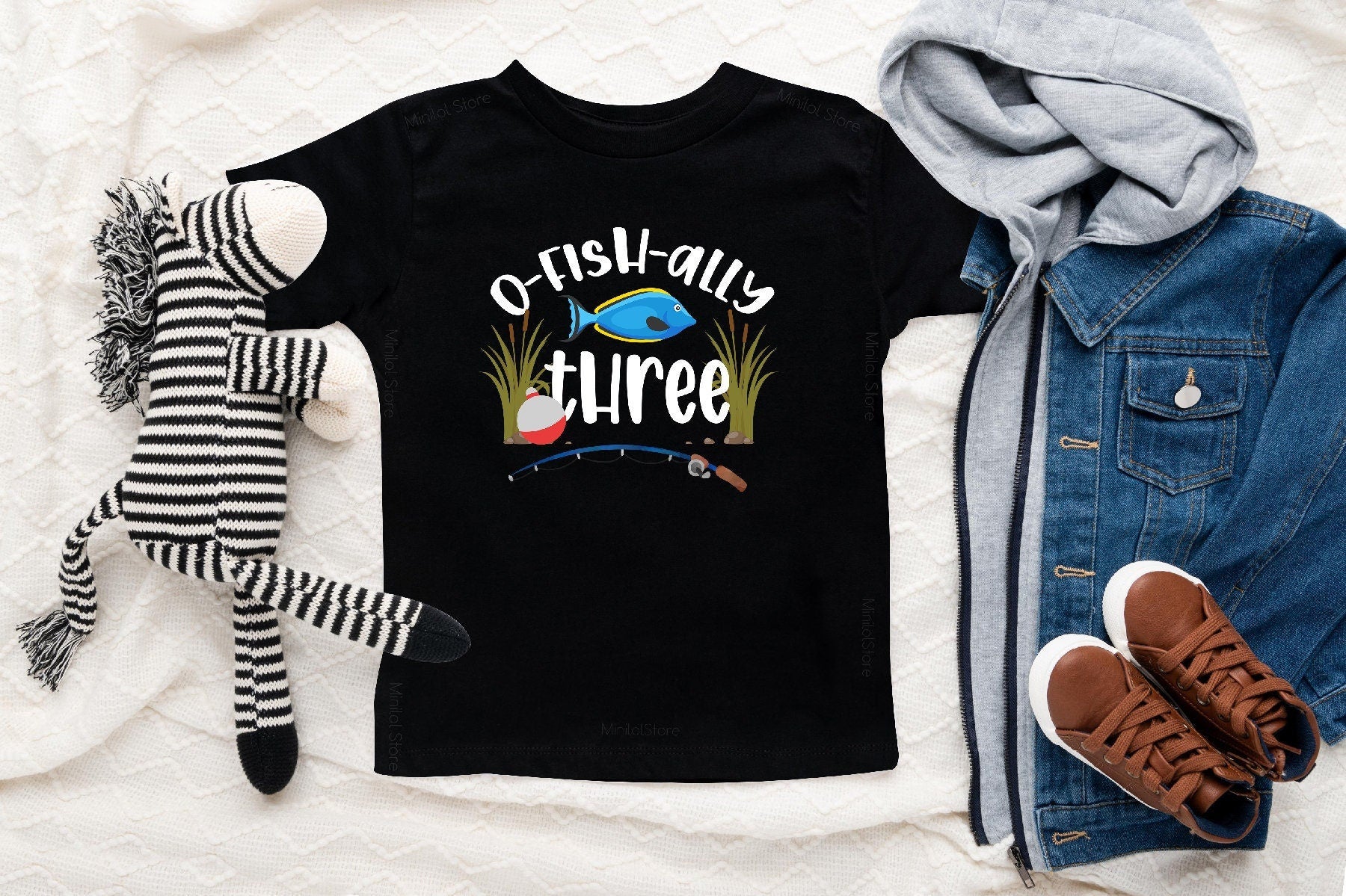 O Fish Ally Three Birthday Shirt, Officially Three Birthday Shirt, Funny Third Birthday Shirt, Kids Shirt For 3 Year Old Birthday