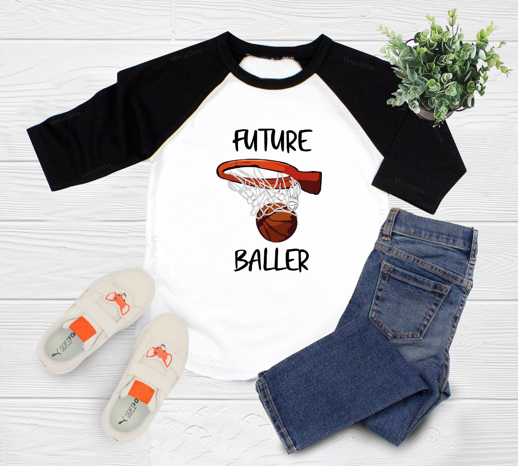 Future Baller Onesie®, Future Baller Kids Shirt, Kids Basketball Outfit, Newborn Outfits for Sports Fans, Soccer Themed Shirt