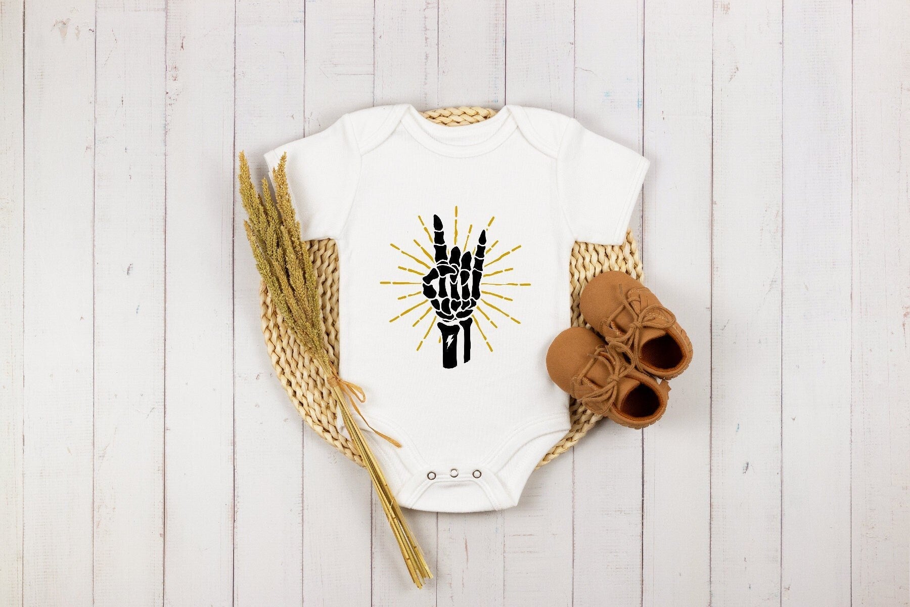 Rock and Roll Baby OnesieĀ®, Rock On OnesieĀ®, Rock Kids Shirt, Future RockMusician OnesieĀ®, Skeleton Baby Clothes, Baby Shower Gift