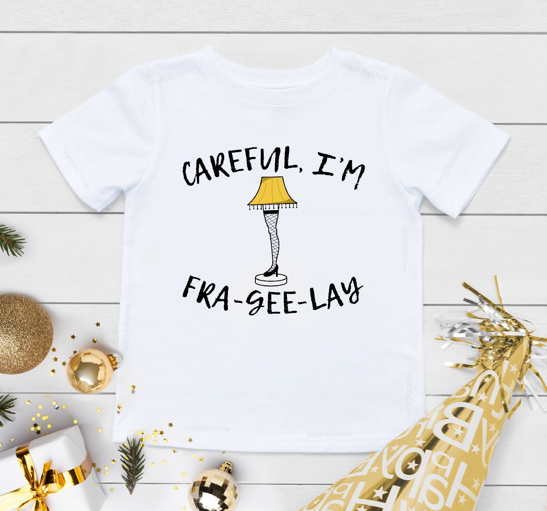 Careful I'm Fra-Gee-Lay Baby A Christmas Story Onesie®Toddler or Youth Shirt, A Christmas Story Kids Shirt, Christmas Kids Shirts