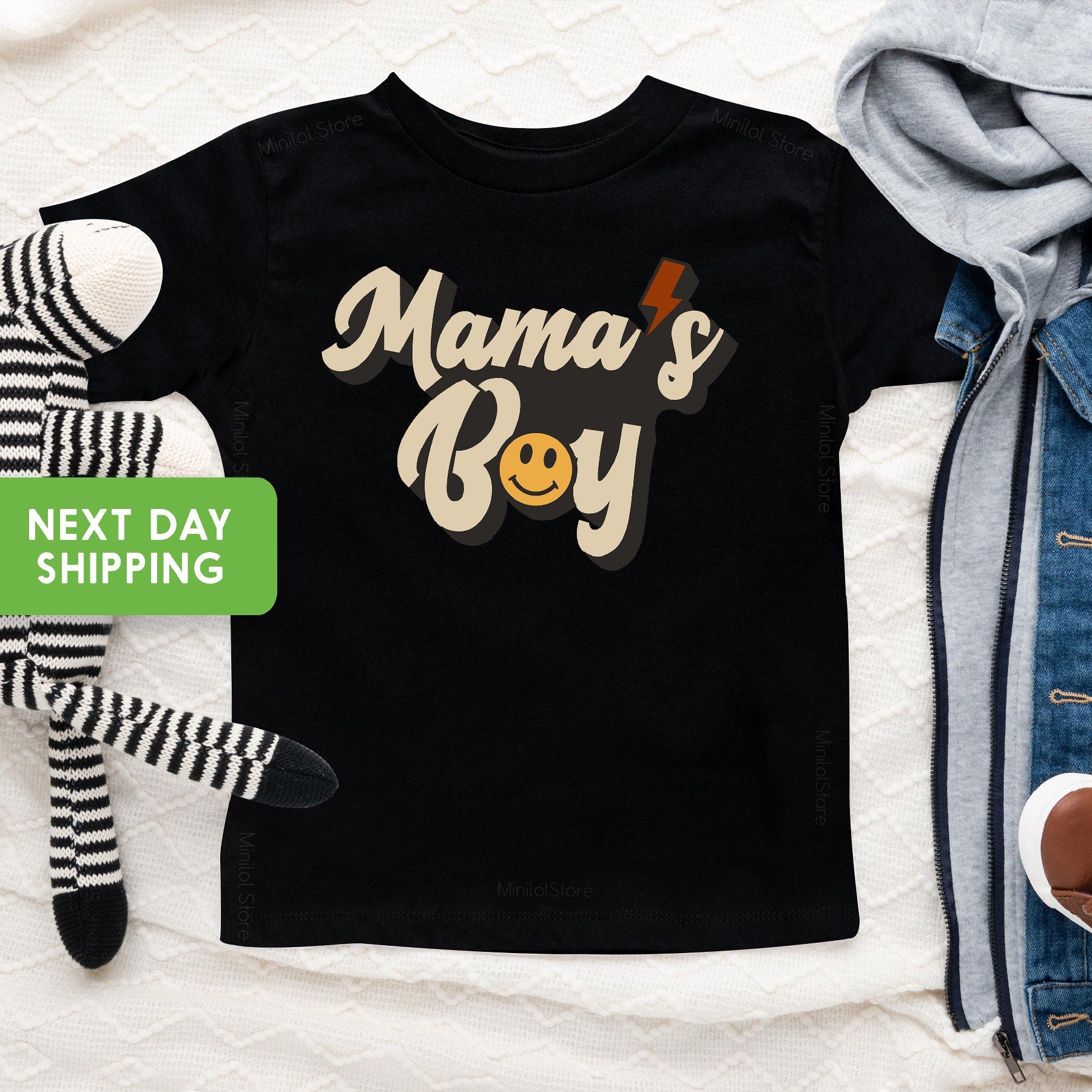 Mamas Boy Onesie®, Baby Boy Onesie®, Gift for Baby Boy, Cute Baby Onesie®, Minimalist Onesie®, Retro Onesie®, Cute Baby Boy Onesie®