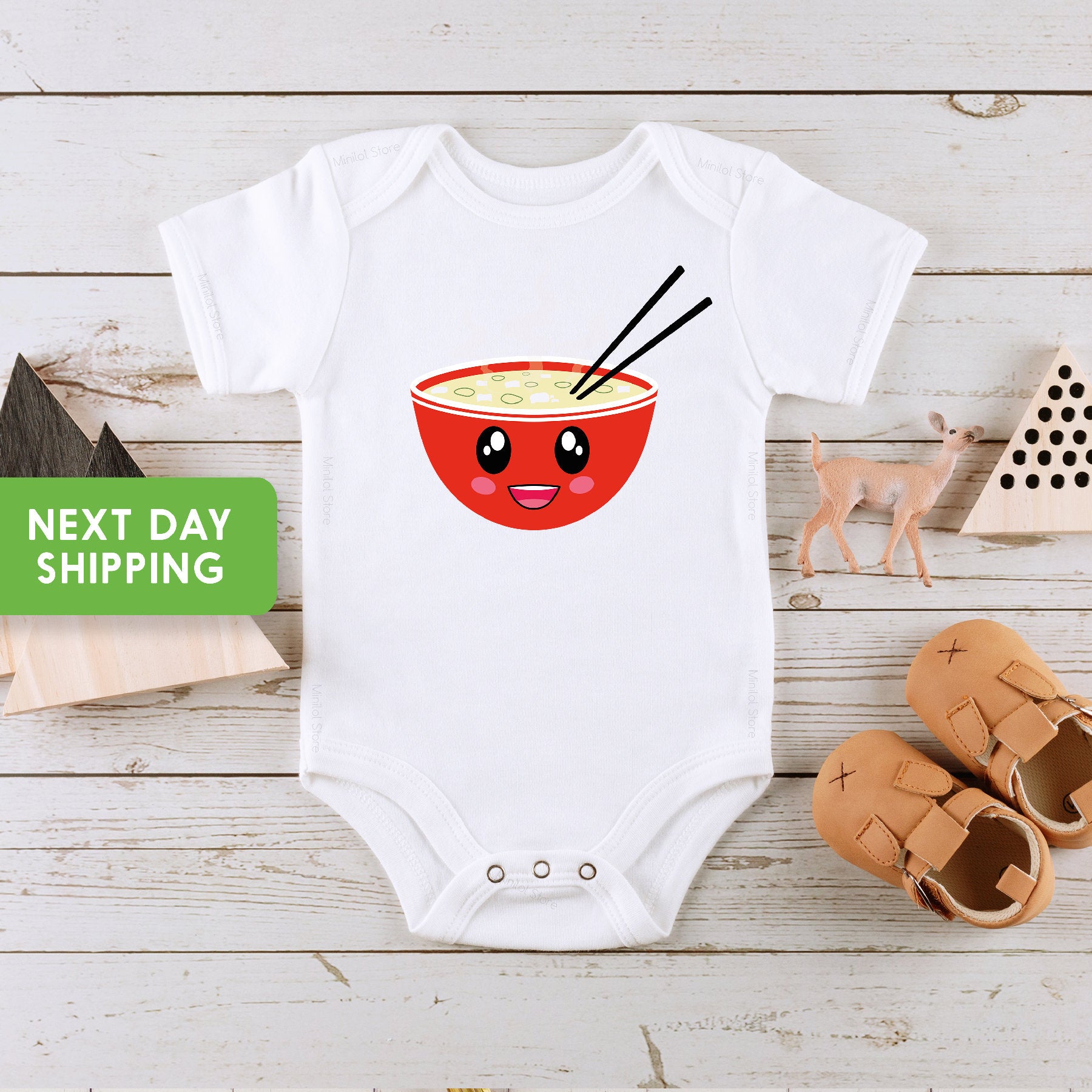 Cute Baby OnesieĀ®s, Miso Cute OnesieĀ®, Baby Shower Gift, Unisex Baby Clothes, Baby Boy Clothes, Funny OnesieĀ®, Sushi OnesieĀ®, Hipster Baby