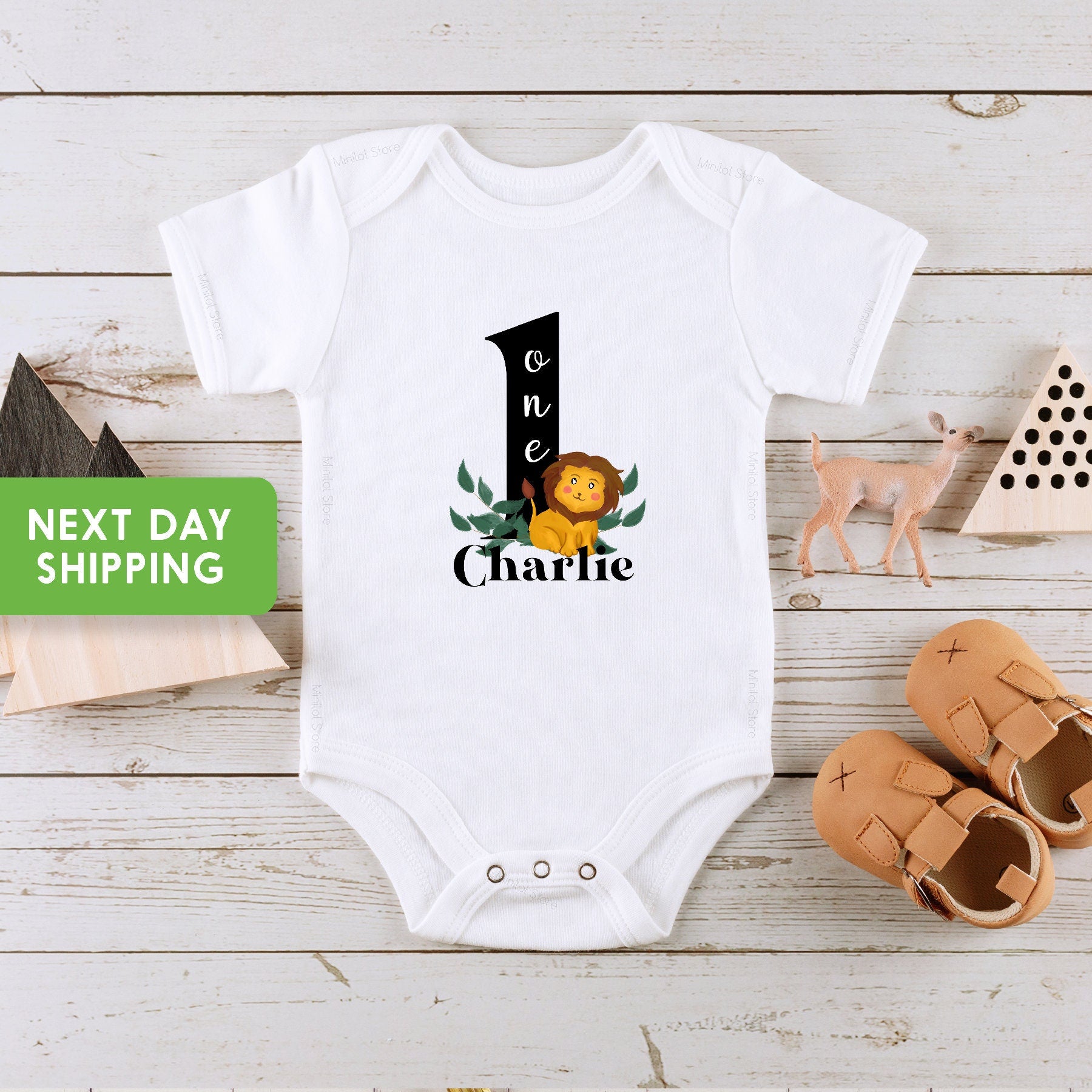 Boy's First Birthday Outfit, Lion First Birthday OnesieĀ®, Safari 1st Birthday Outfit, Custom Lion Birthday, King of the Jungle Birthday