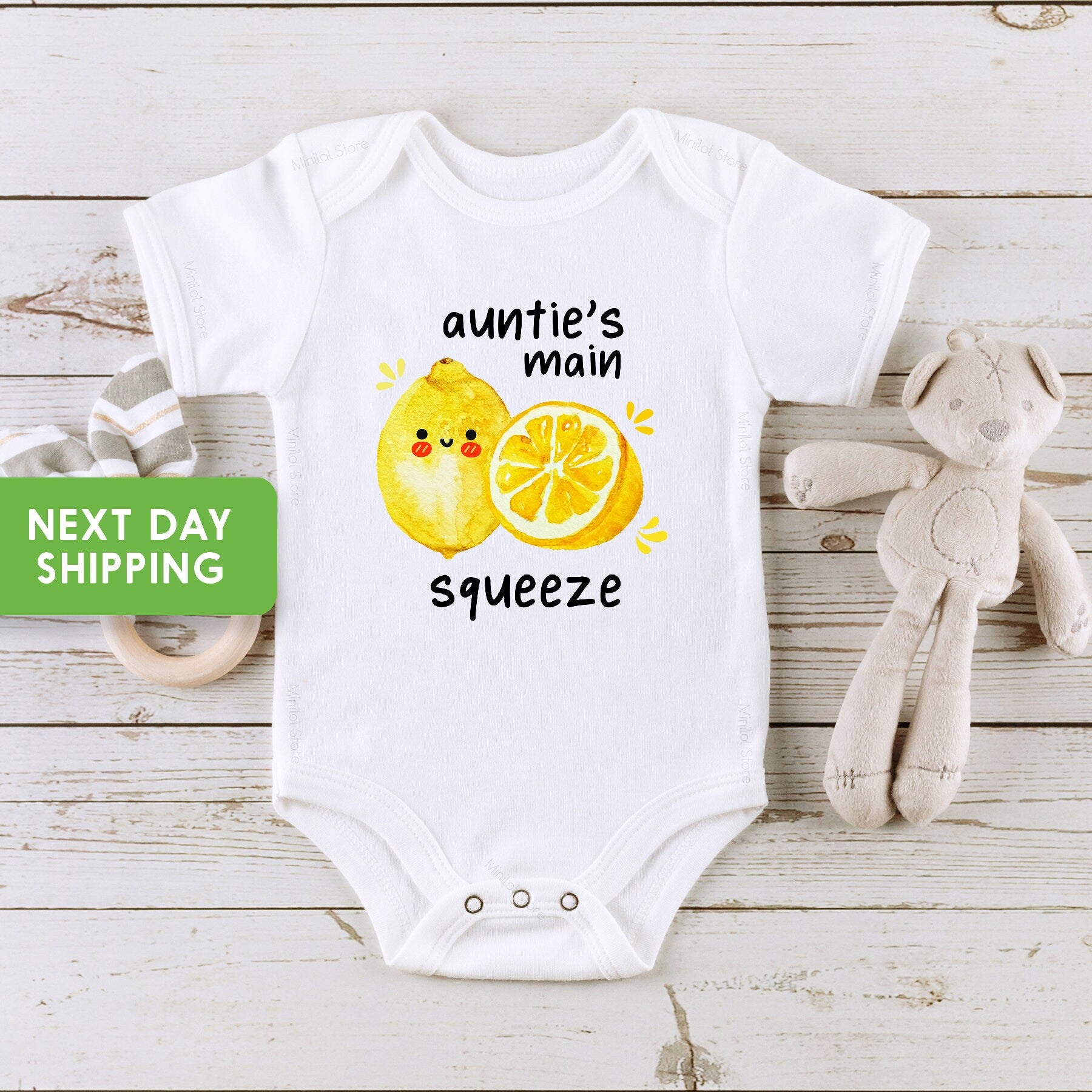 Auntie's Main Squeeze Onesie®, Auntie Baby Clothes, Gift for Baby, Aunt Gift to Baby, Aunt baby Shower Gift, Gift From Aunt, Gift for Nephew